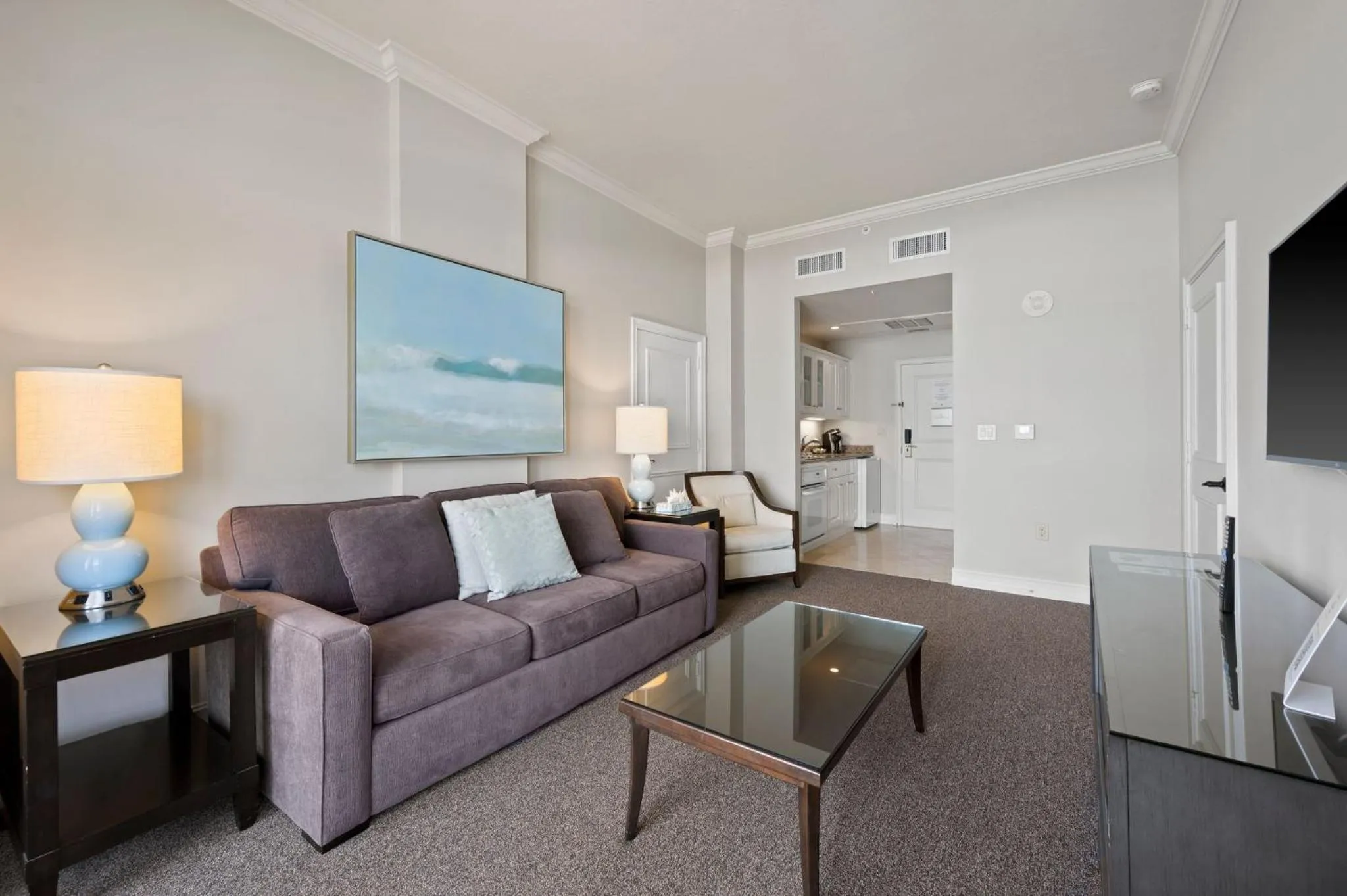 Living room in Marco Beach Ocean Suites