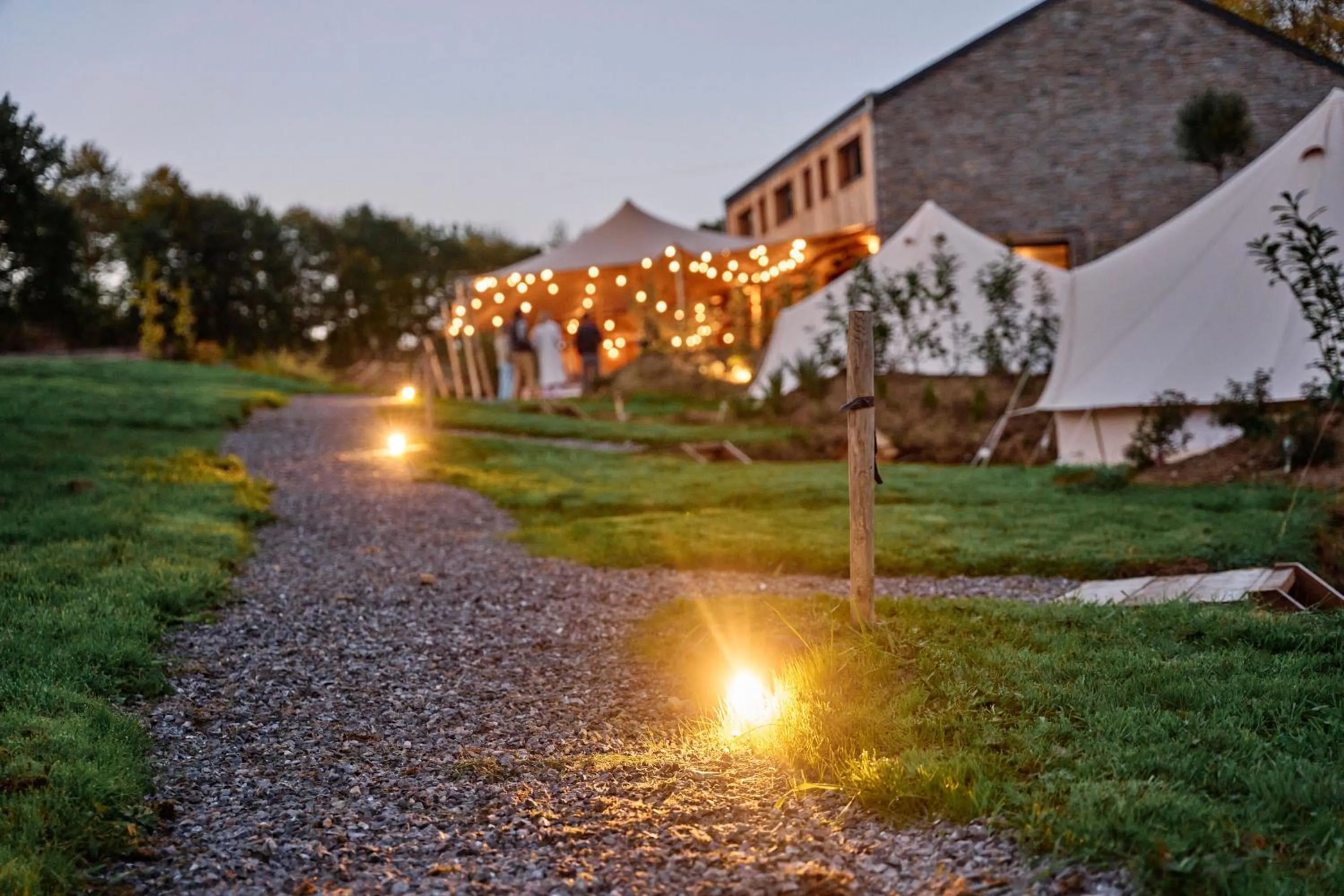 Garden view in Le Domaine de Bra