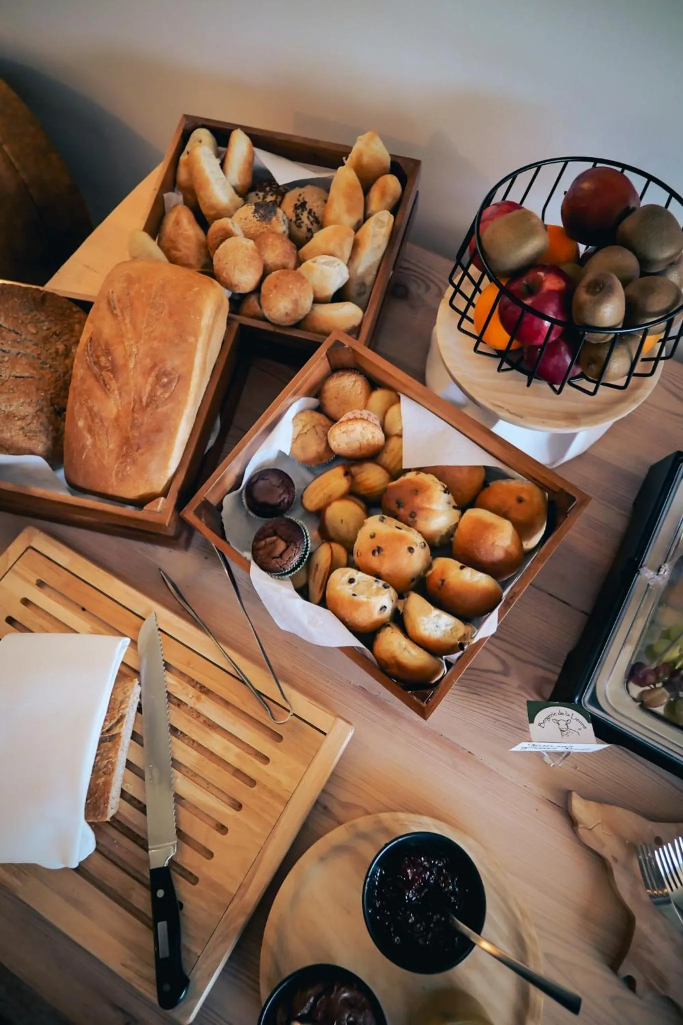 Continental breakfast in Le Domaine de Bra
