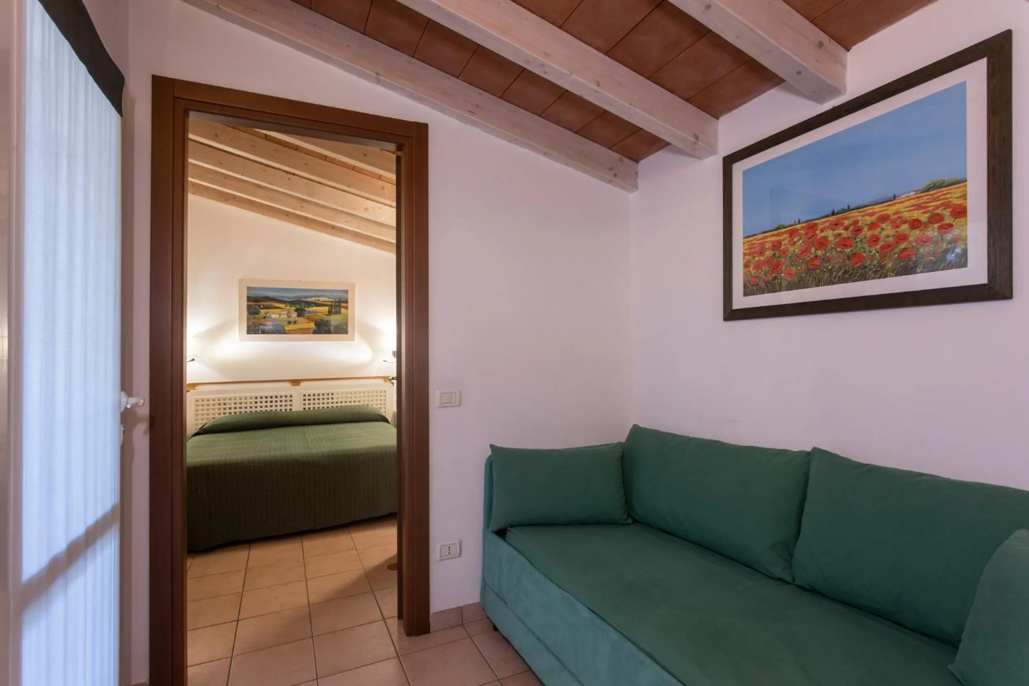 Patio, Bed in Hotel Valle Verde