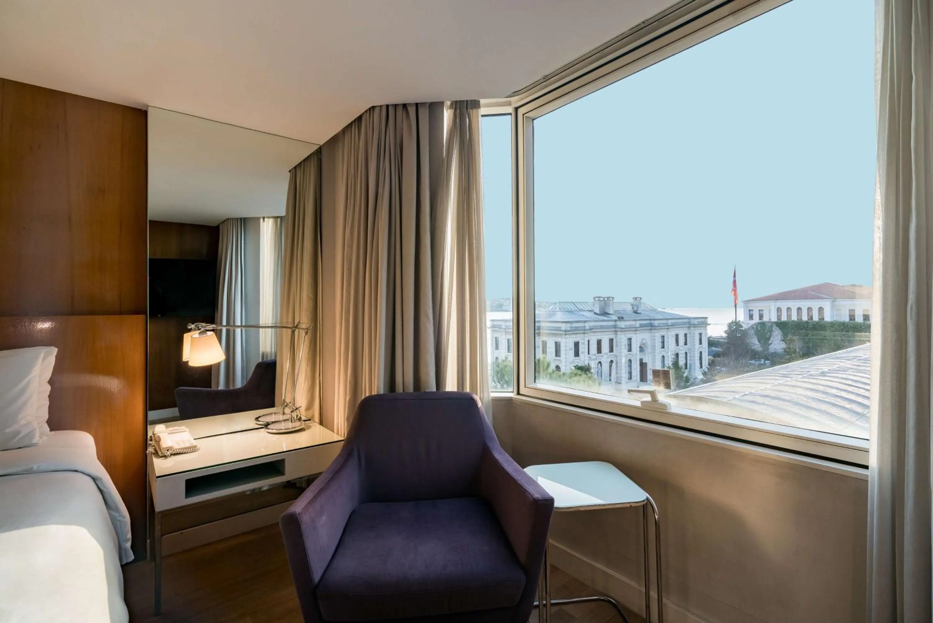 Seating area, Bed in Radisson Blu Bosphorus Hotel