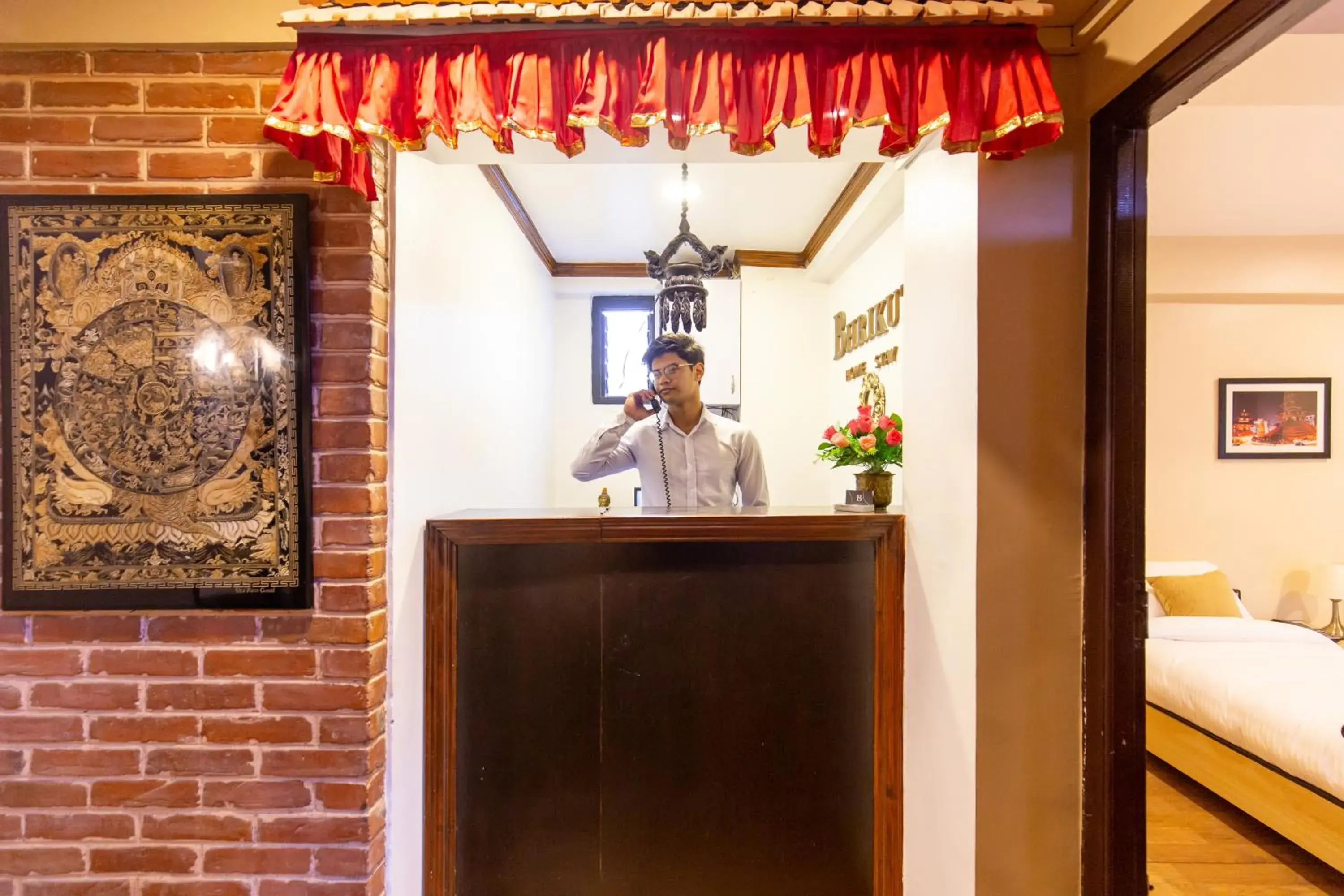 Lobby or reception, Bed in Bhrikuti Stay - Patan Durbar Square Lobby or reception, Bed in Bhrikuti Stay - Patan Durbar Square