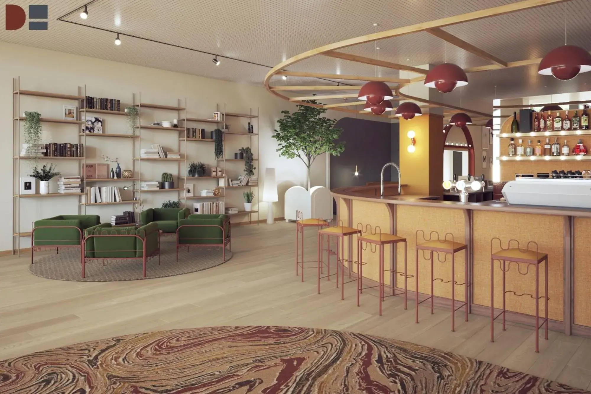 Lounge or bar in B&B HOTEL Geneva Airport Lounge or bar in B&B HOTEL Geneva Airport