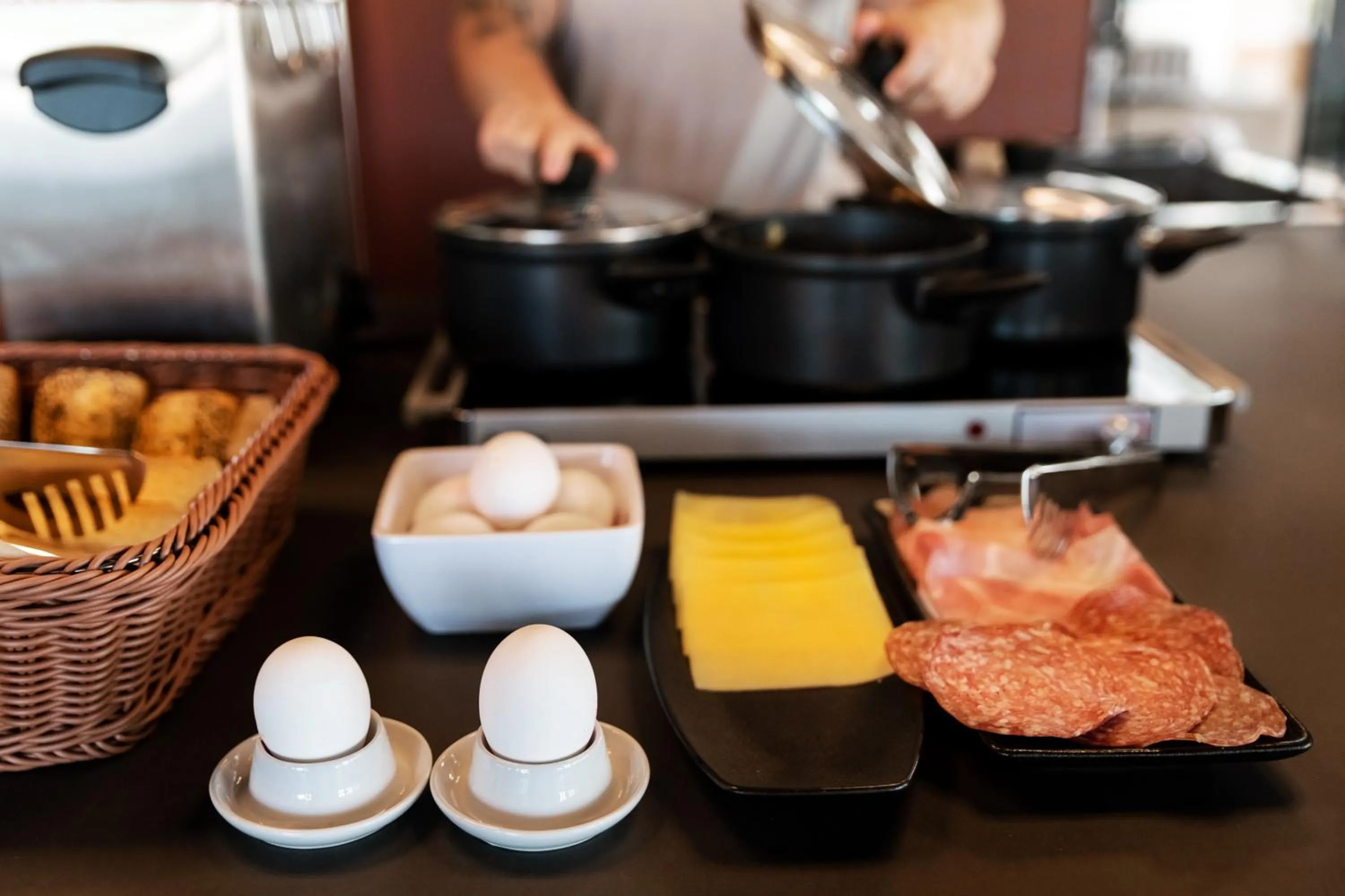 Buffet breakfast in B&B HOTEL Geneva Airport