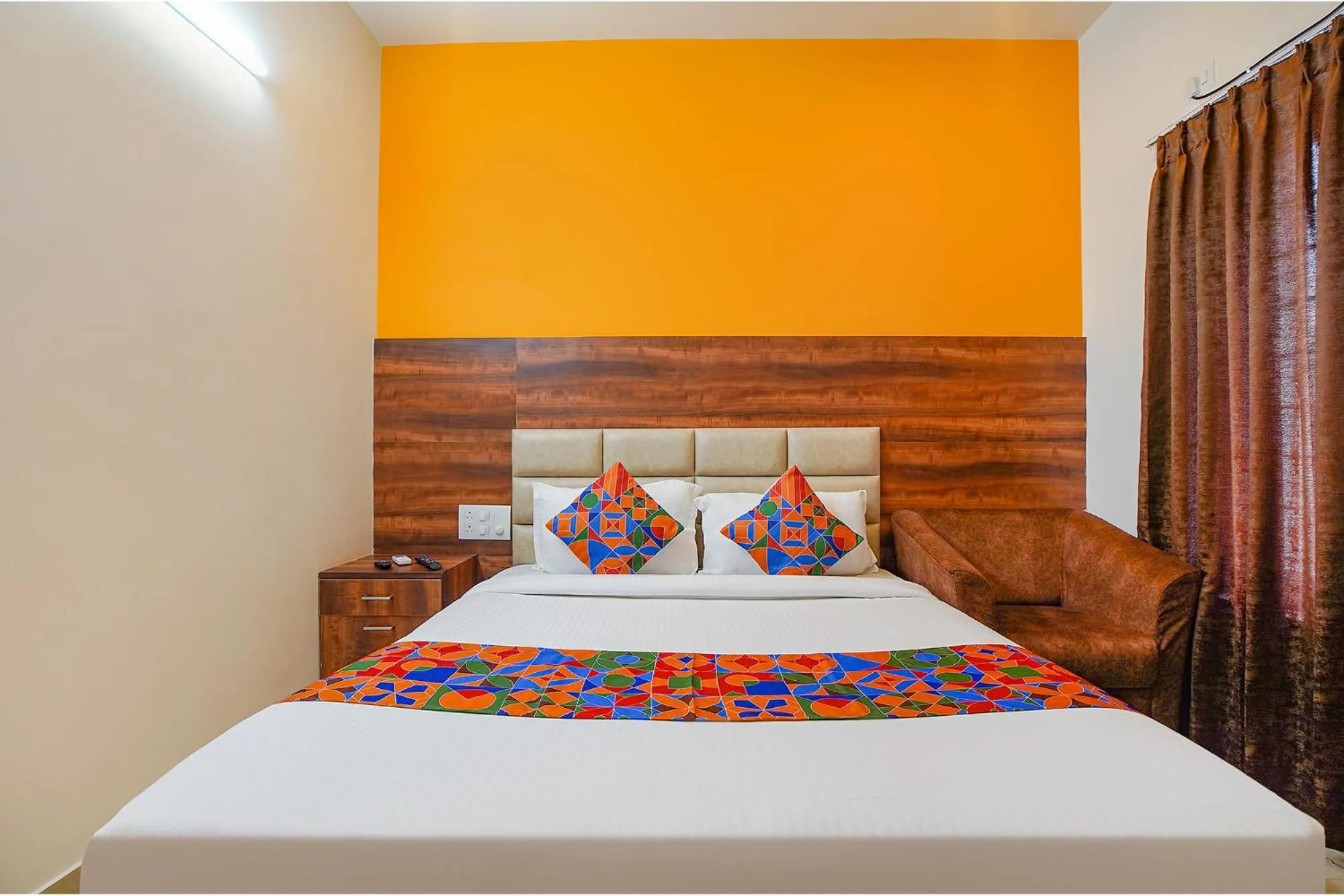 Bed in FabHotel Greenwood Xpress Inn - Nr Manipal Hospital