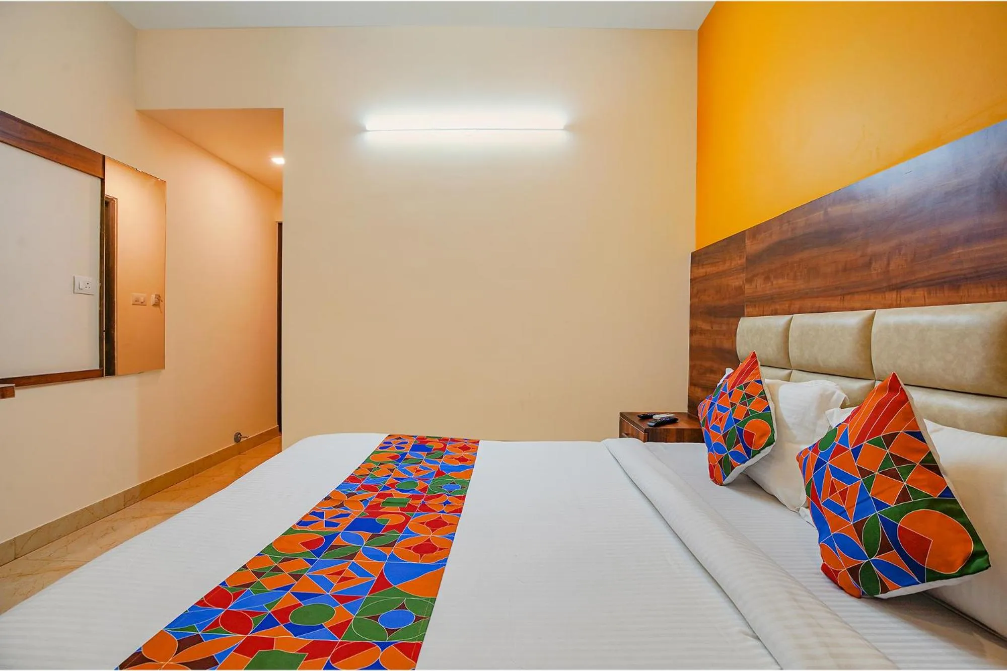 Photo of the whole room, Bed in FabHotel Greenwood Xpress Inn - Nr Manipal Hospital