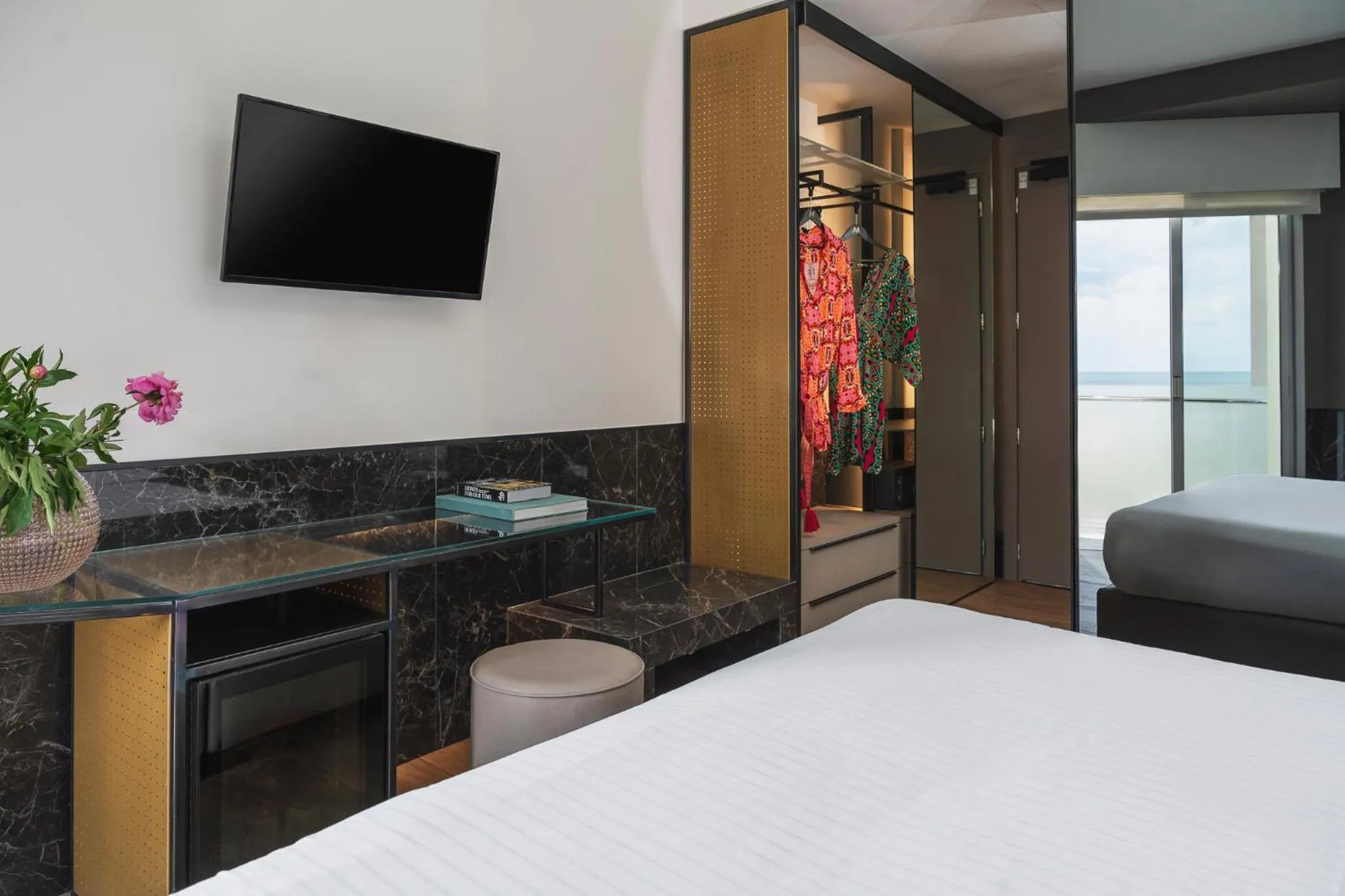 Bed in Hotel Michelangelo