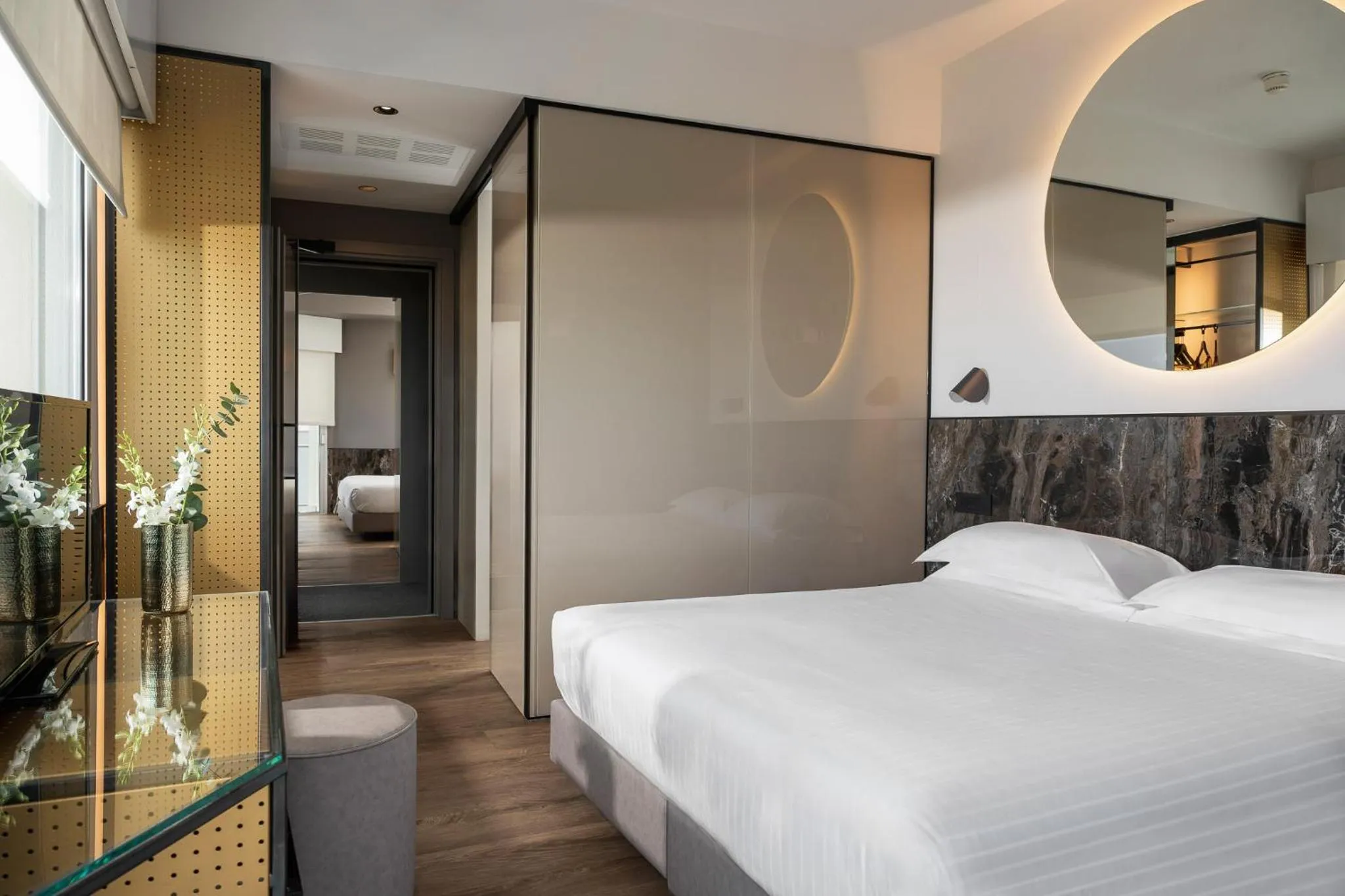 Bed in Hotel Michelangelo