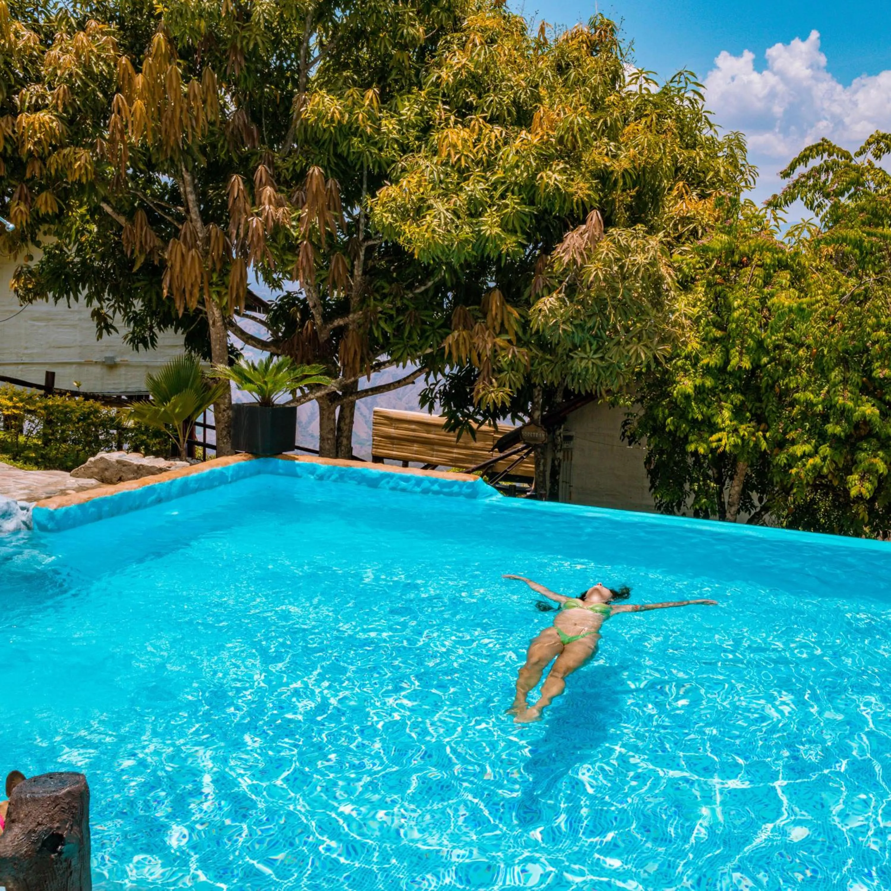 Double Room with Pool View in Glamping Mirador Santa Fe-Sopetran