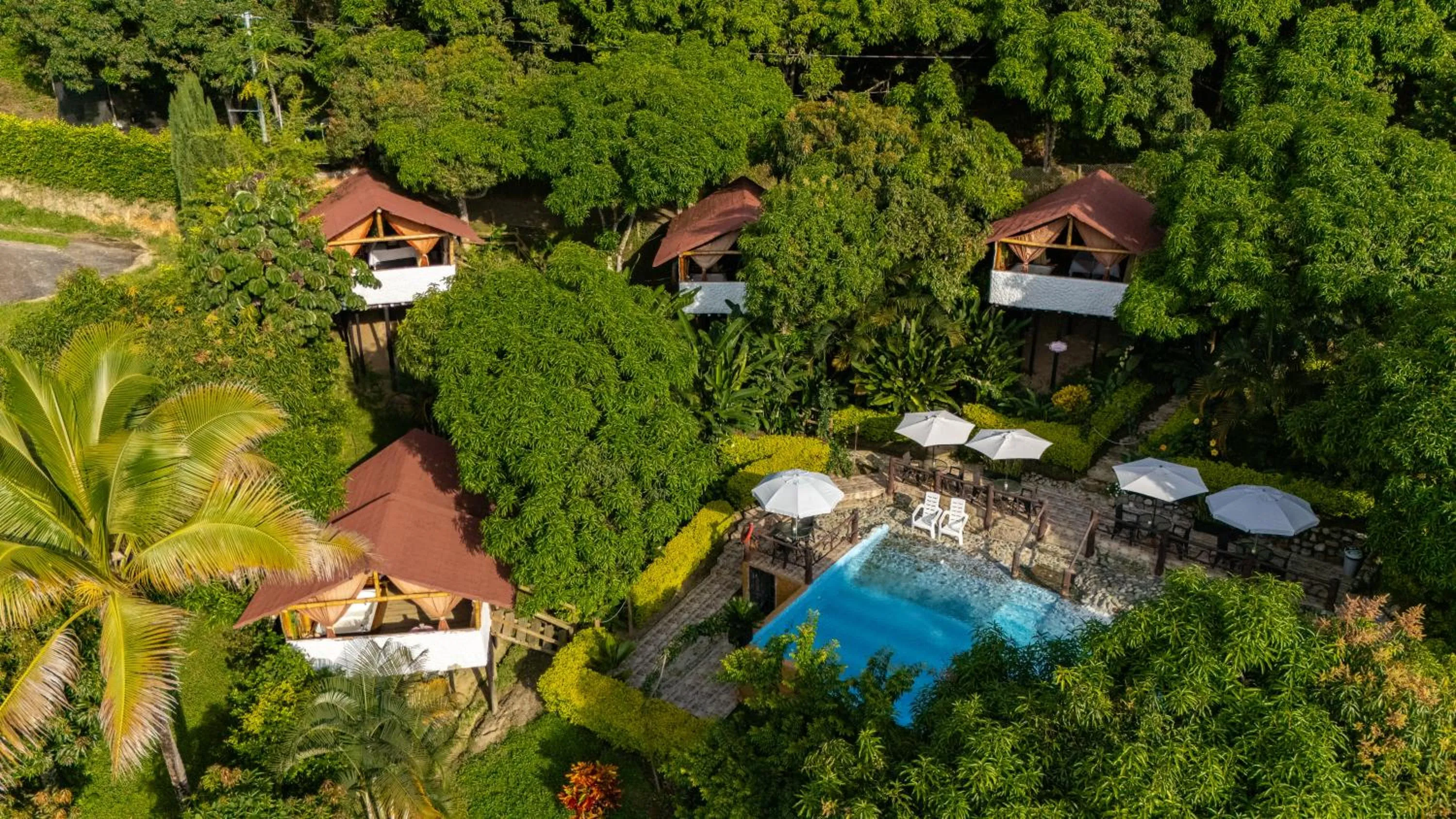 Bird's eye view in Glamping Mirador Santa Fe-Sopetran