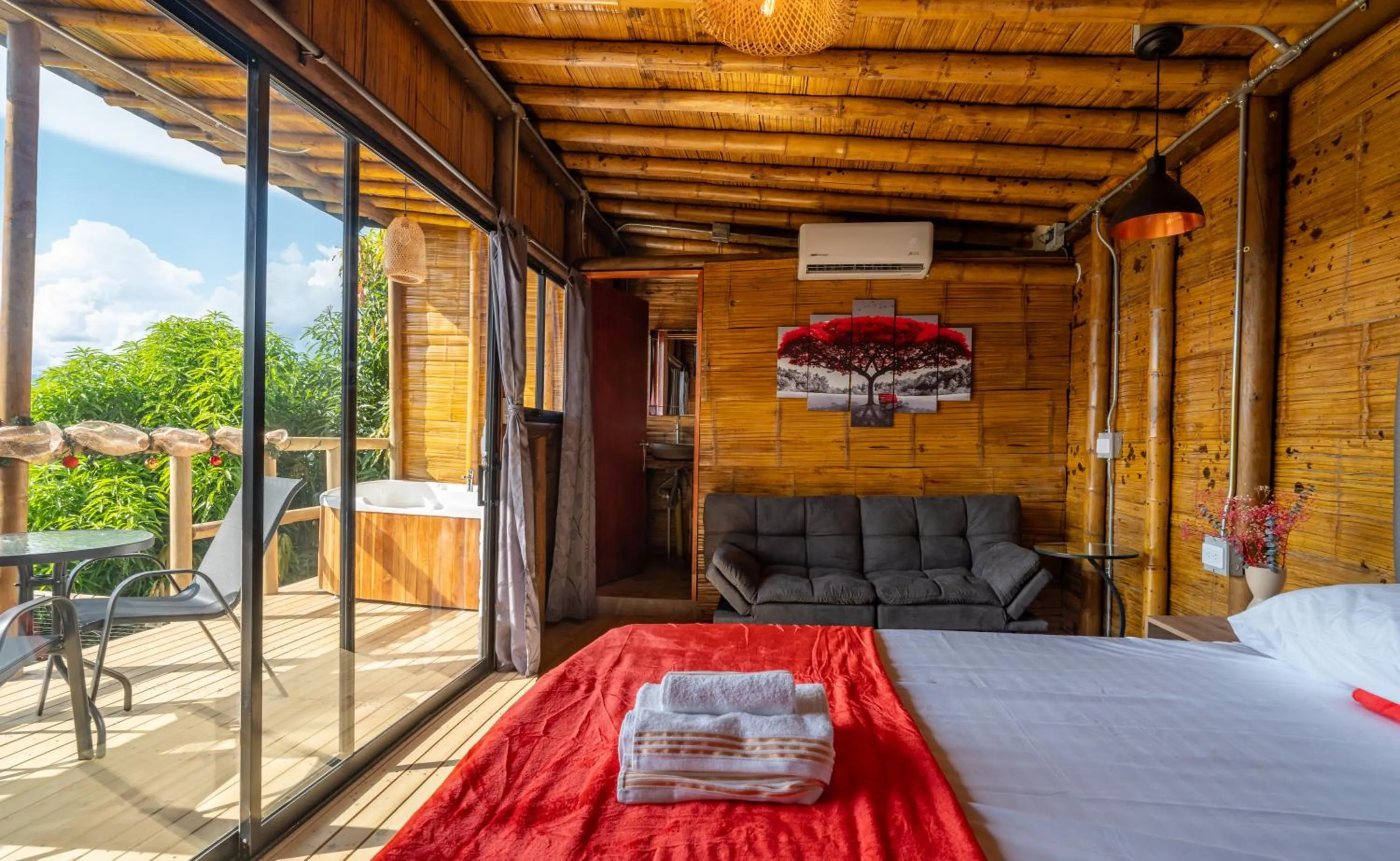 Bedroom, Bed in Glamping Mirador Santa Fe-Sopetran