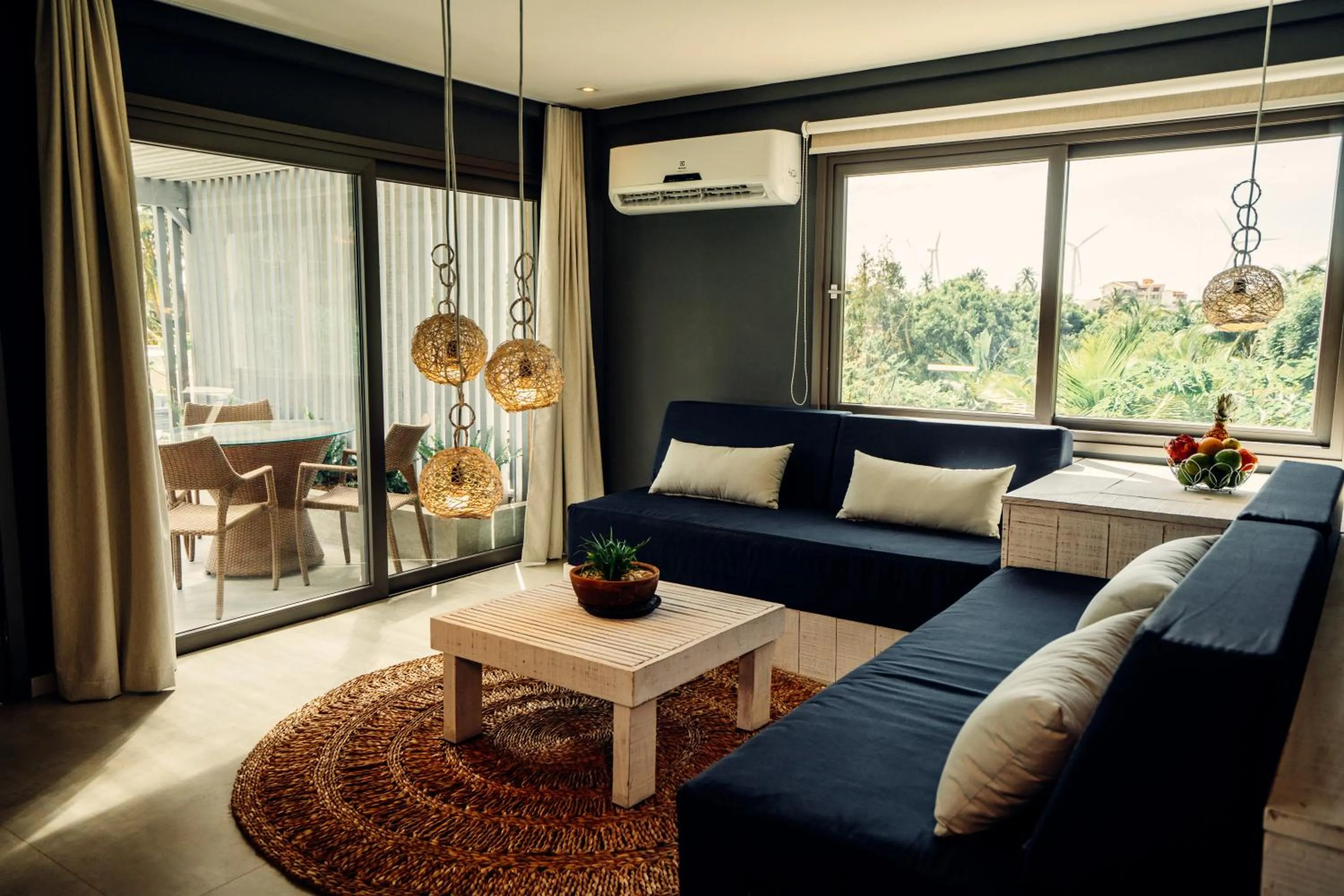 Living room in Club de Mar Condo Hotel