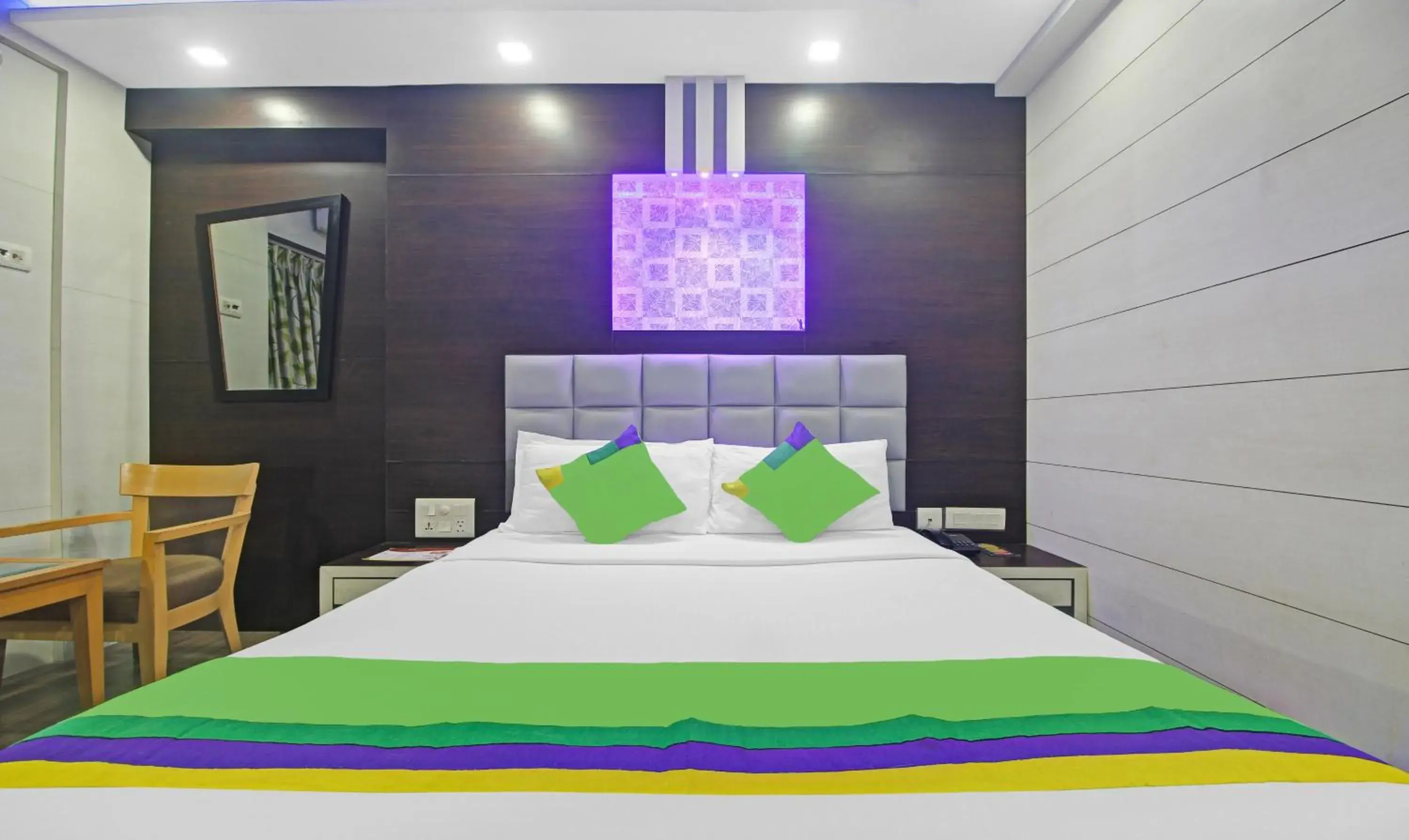Bedroom, Bed in Treebo Mangalam Bedroom, Bed in Treebo Mangalam