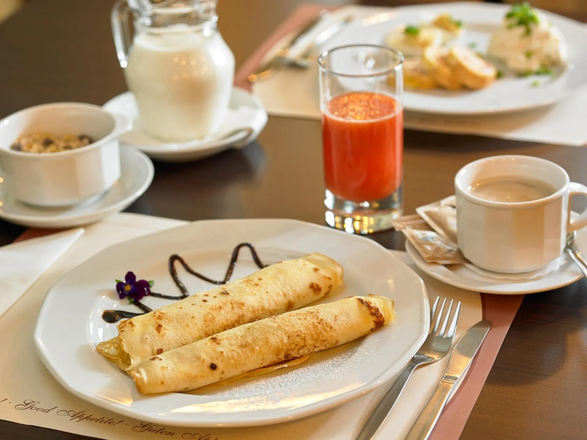 Food and drinks in Aura - Hotel & Restaurant & Sauna