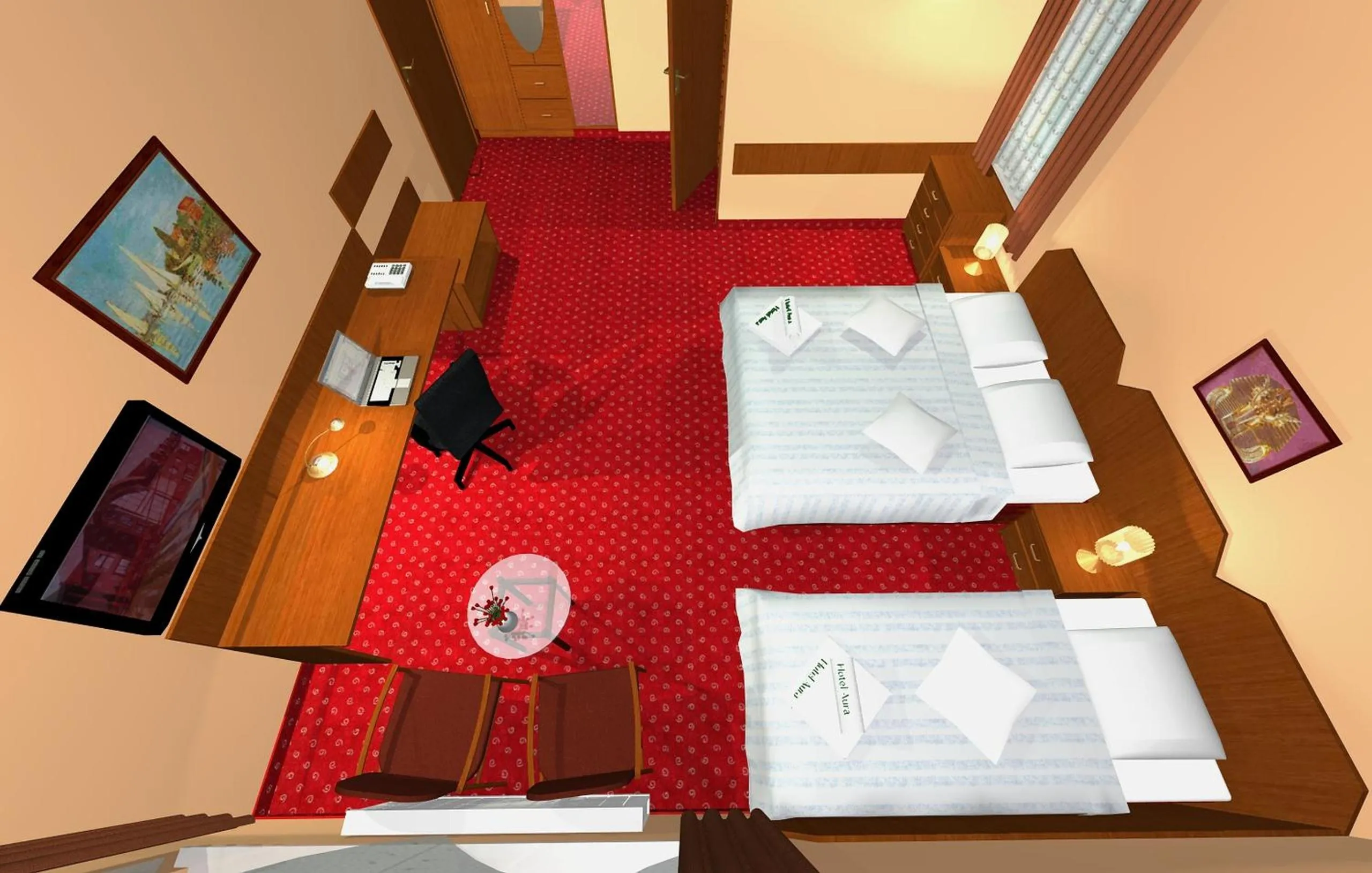 Photo of the whole room, Bed in Aura - Hotel & Restaurant & Sauna
