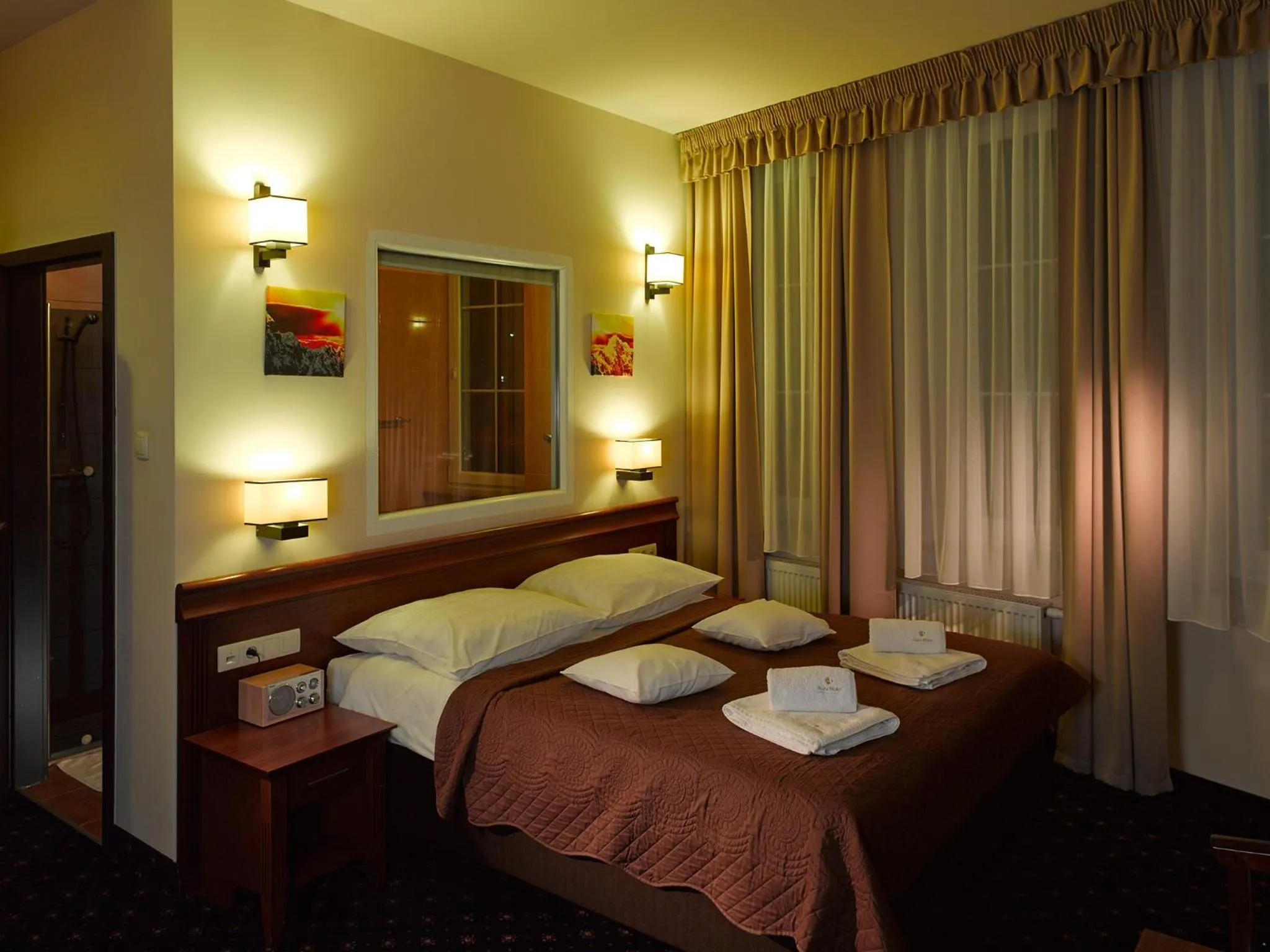 Bed in Aura - Hotel & Restaurant & Sauna