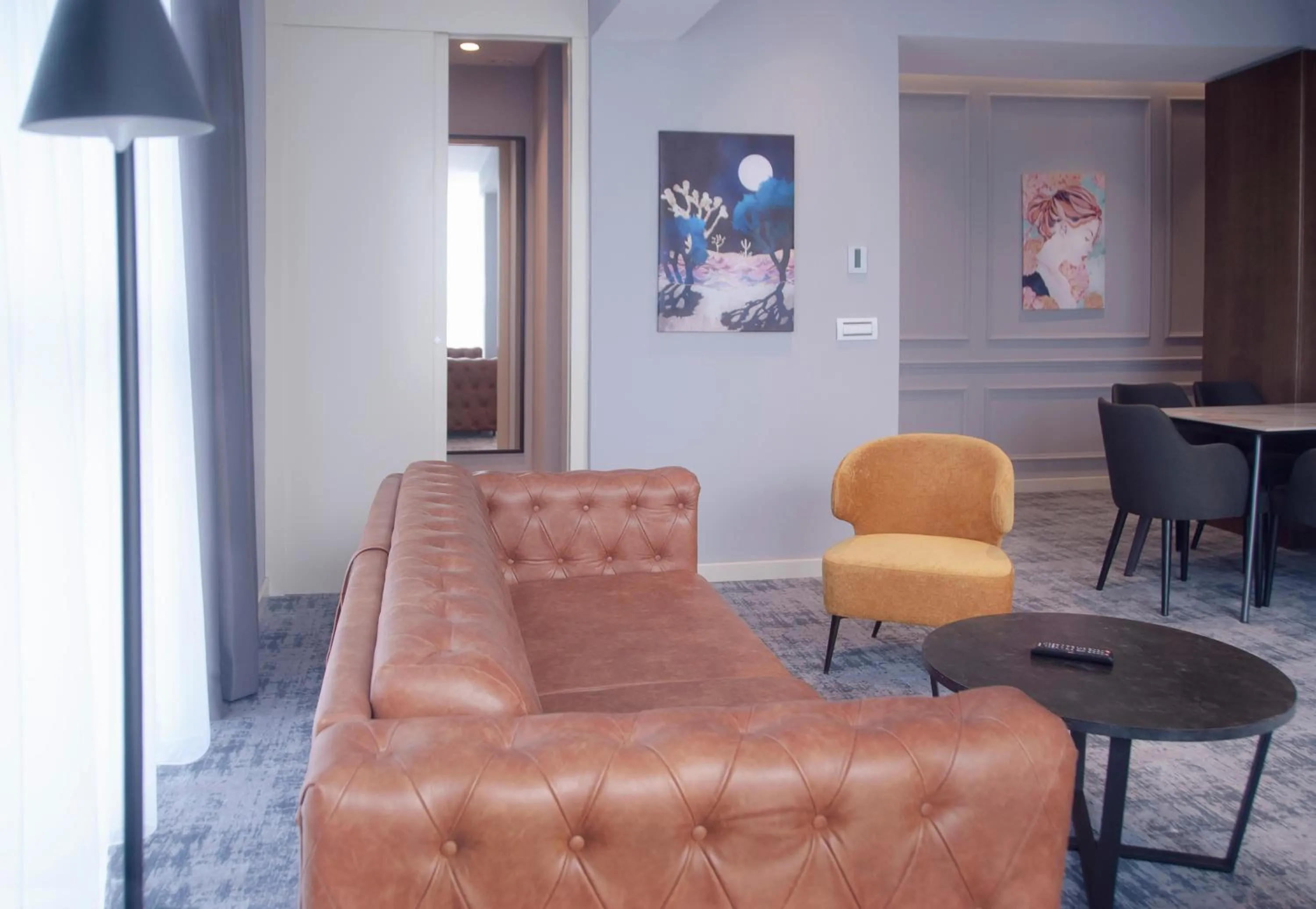 Seating area in H41 Luxury Suites