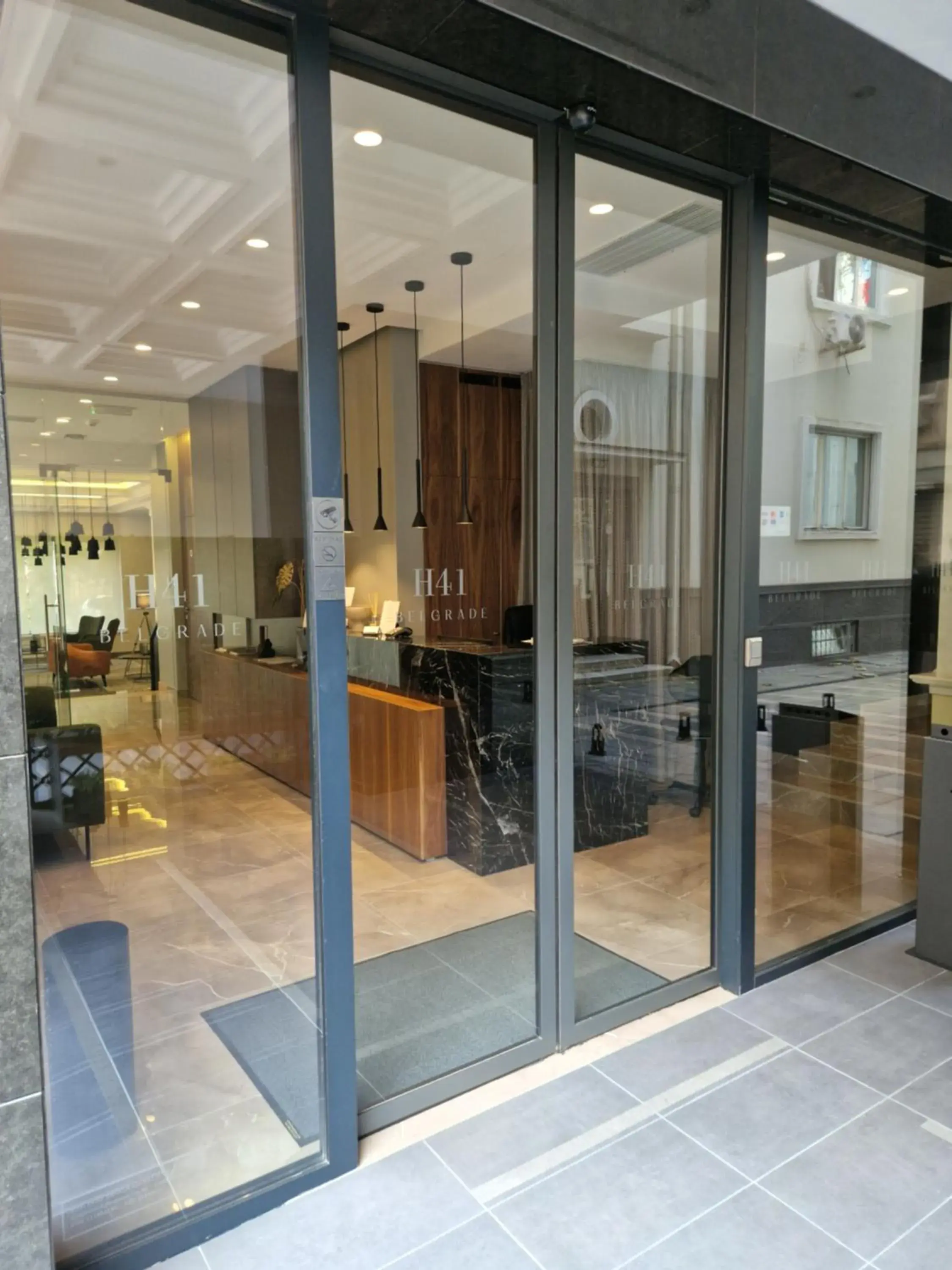 Facade/entrance in H41 Luxury Suites Facade/entrance in H41 Luxury Suites