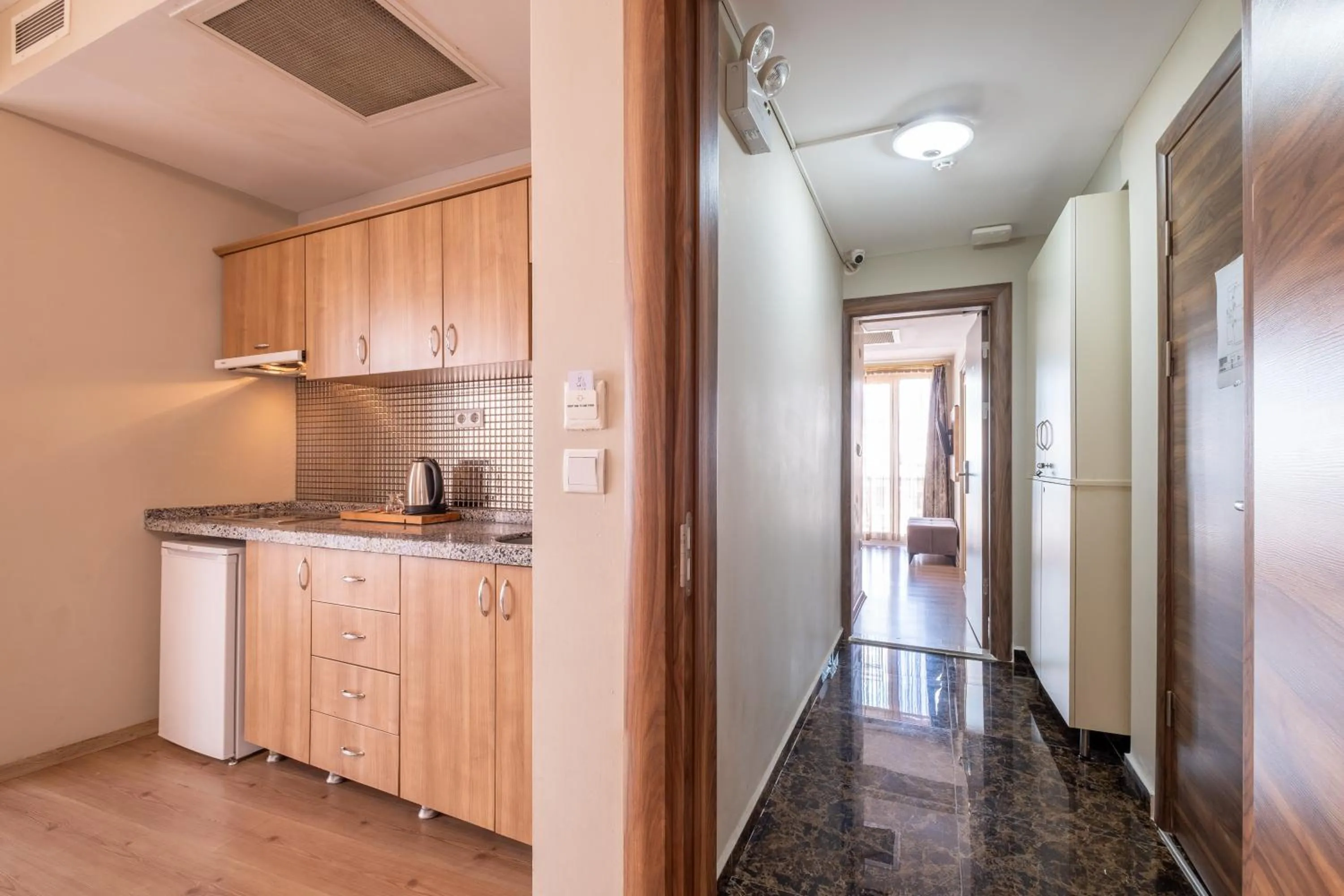 Kitchen or kitchenette in Lavin Hotel & Suites