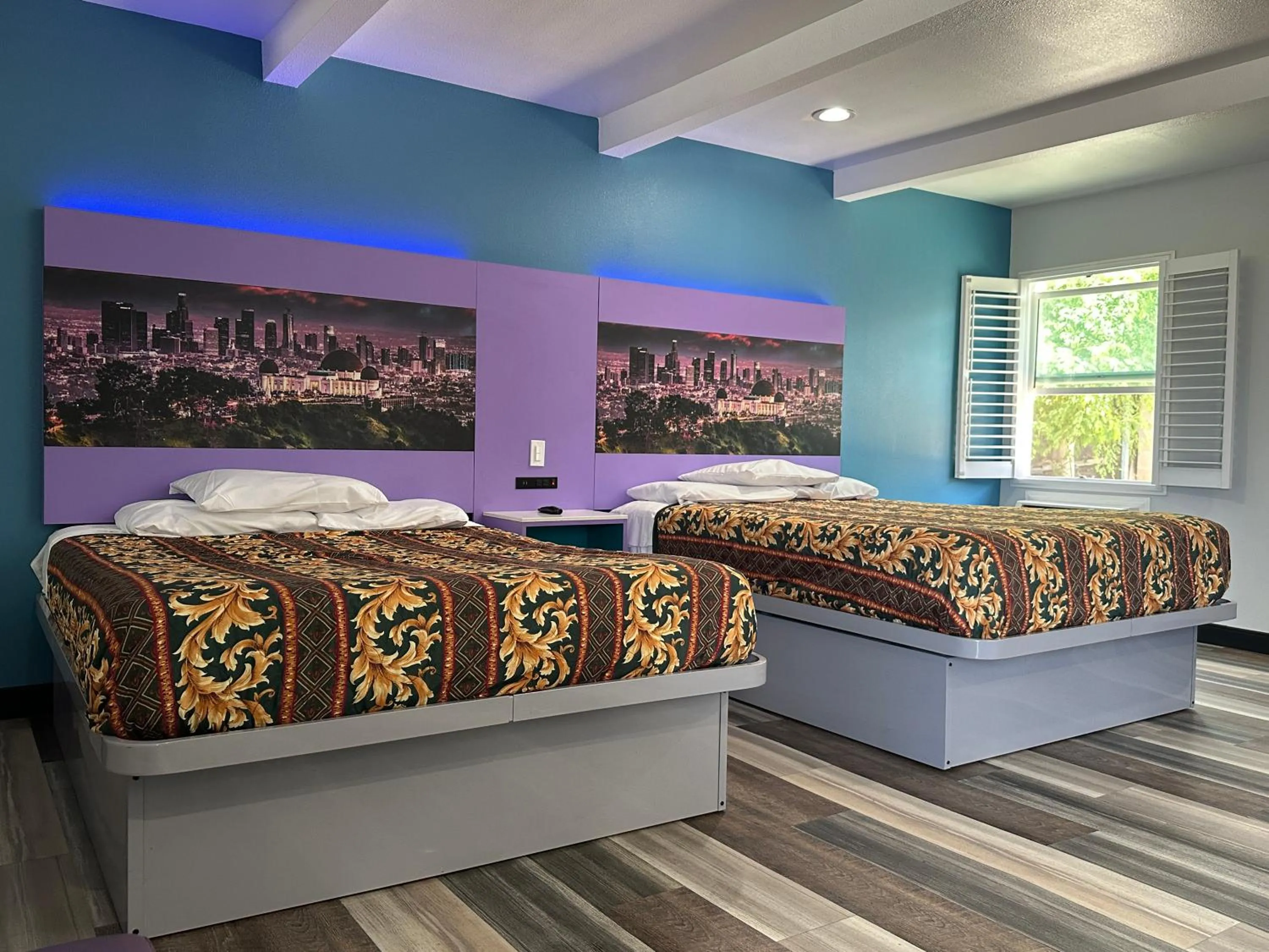 Bed in Fountain Inn Motel - Alhambra, Los Angeles