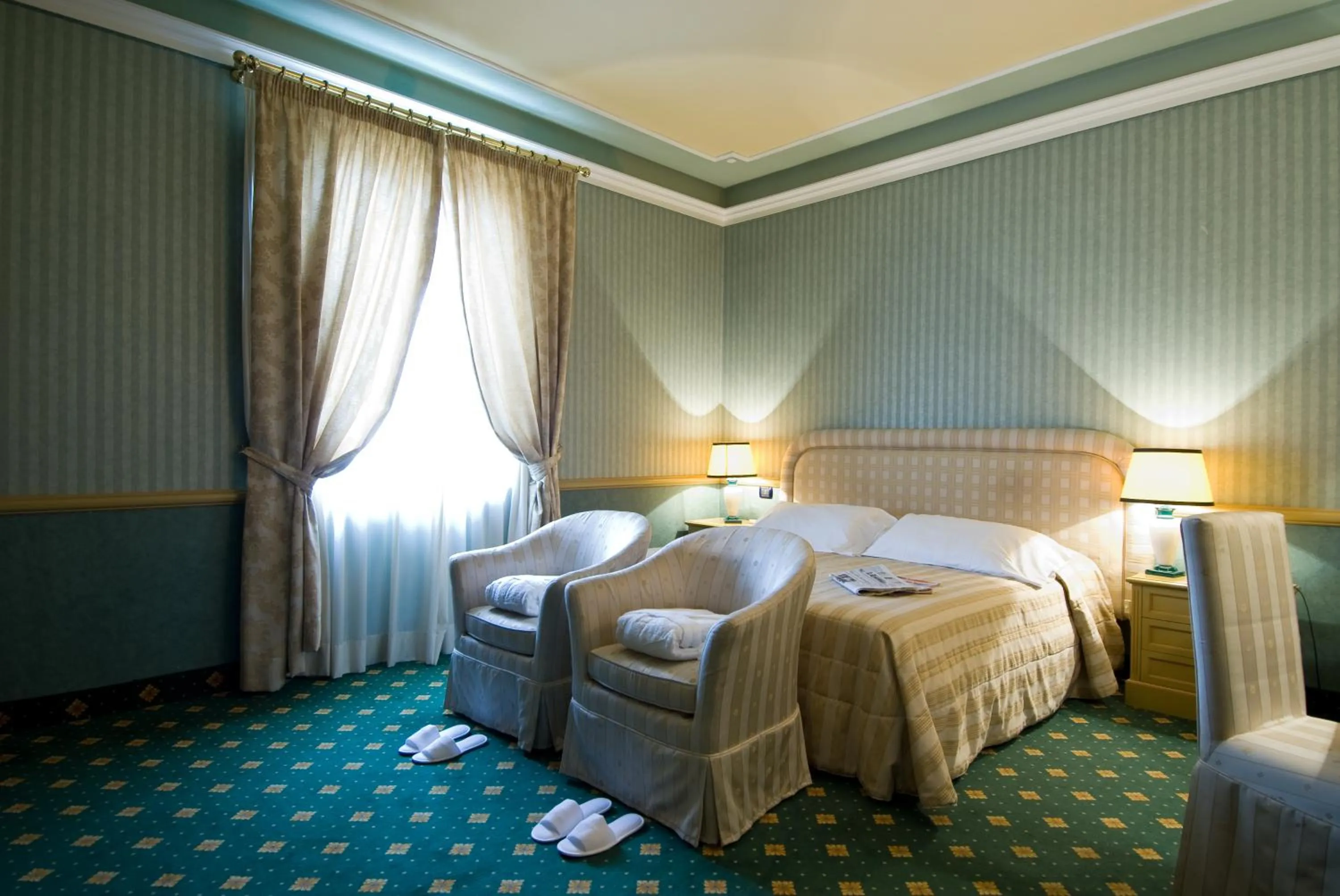 Bed in Grand Hotel Nizza Et Suisse