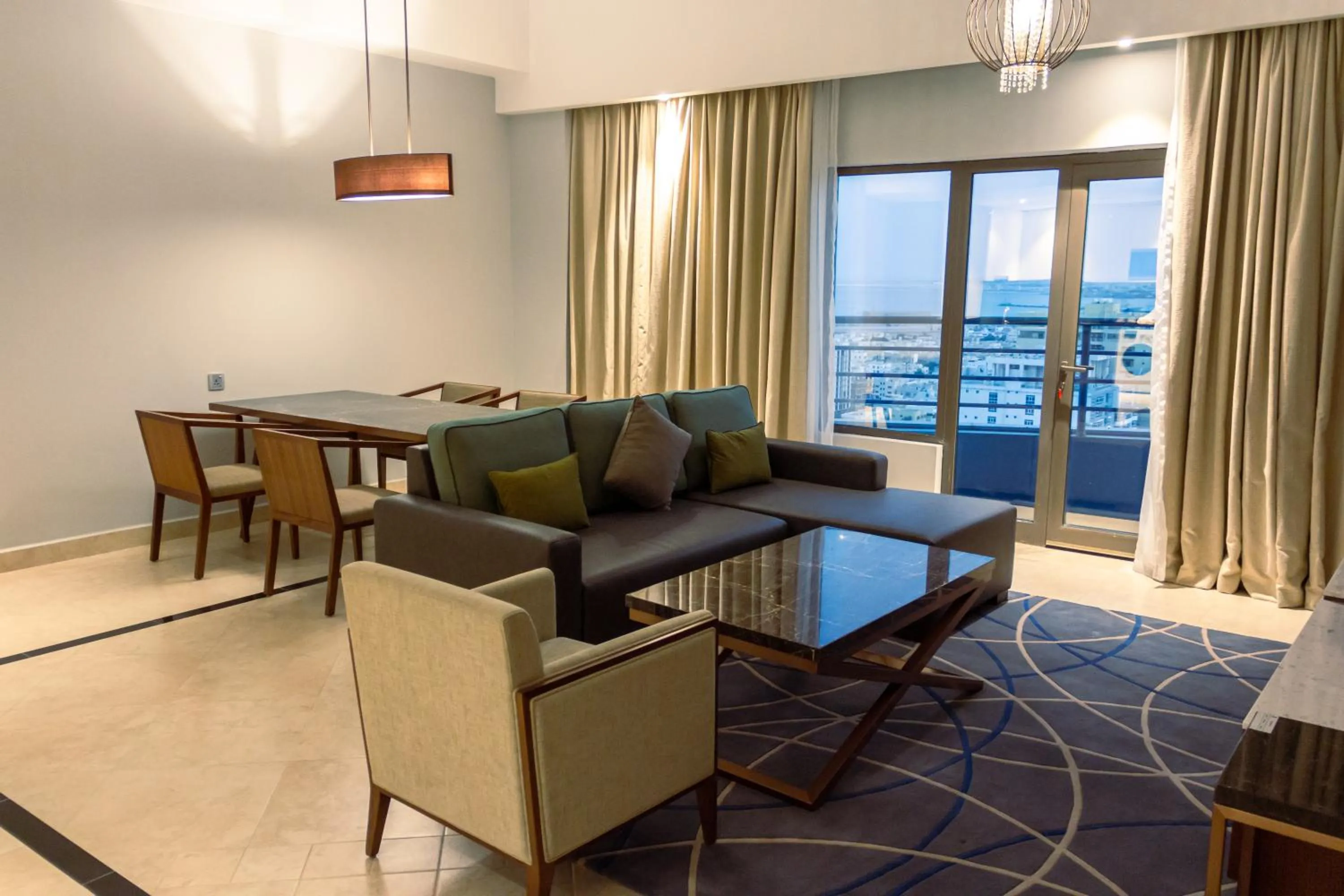 Seating area in The Seven Hotel