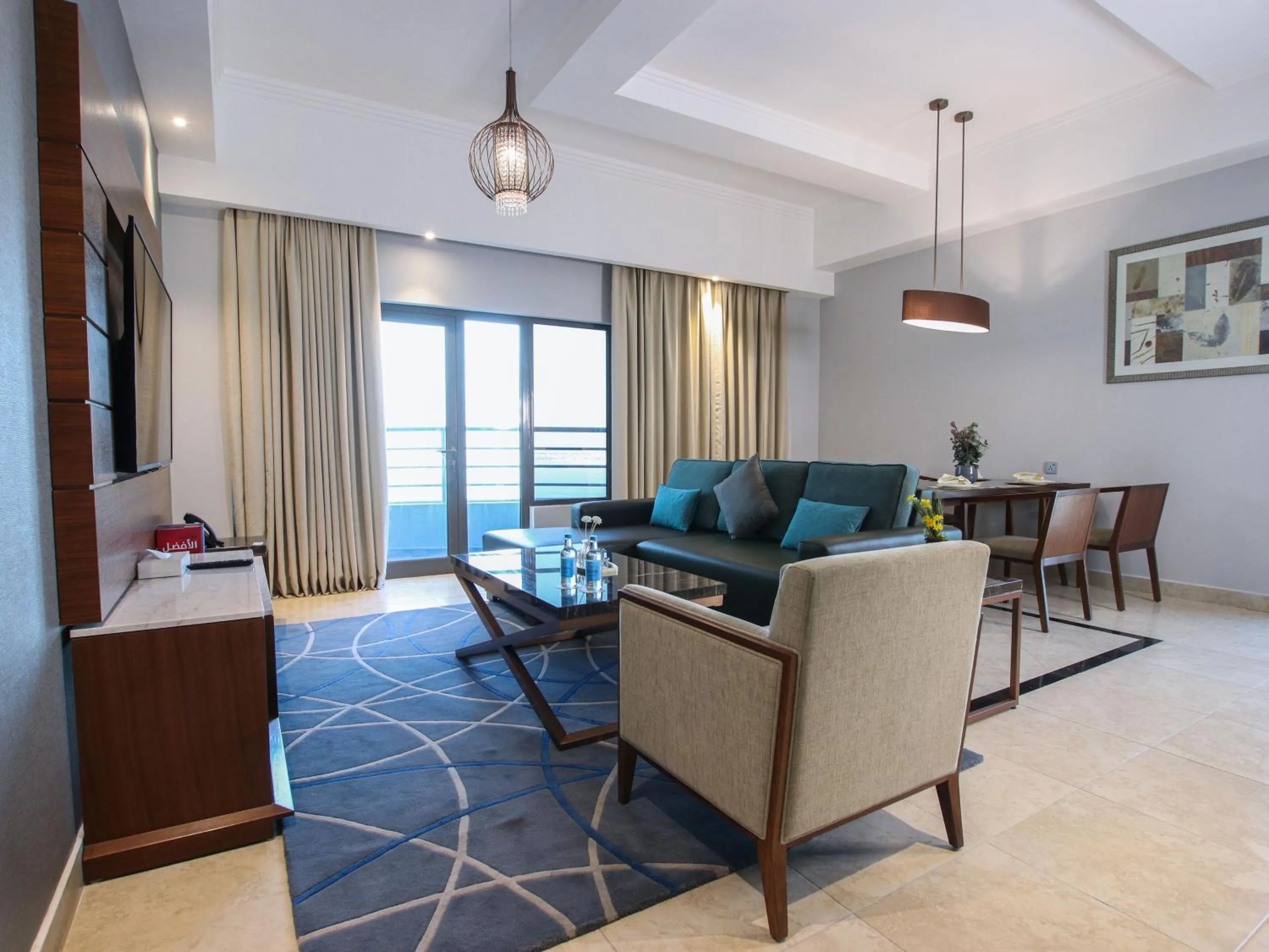 Seating area in The Seven Hotel