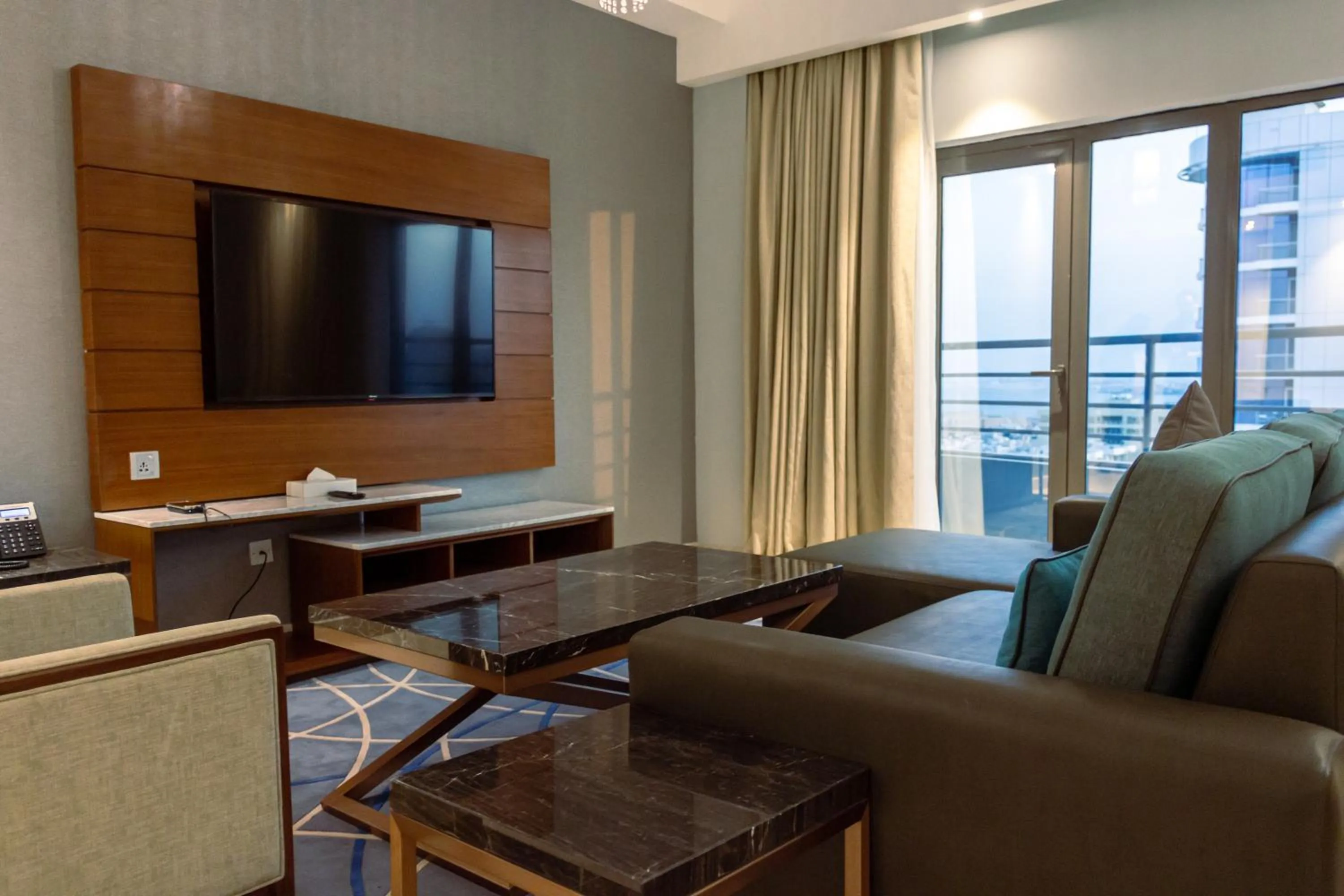 Seating area in The Seven Hotel