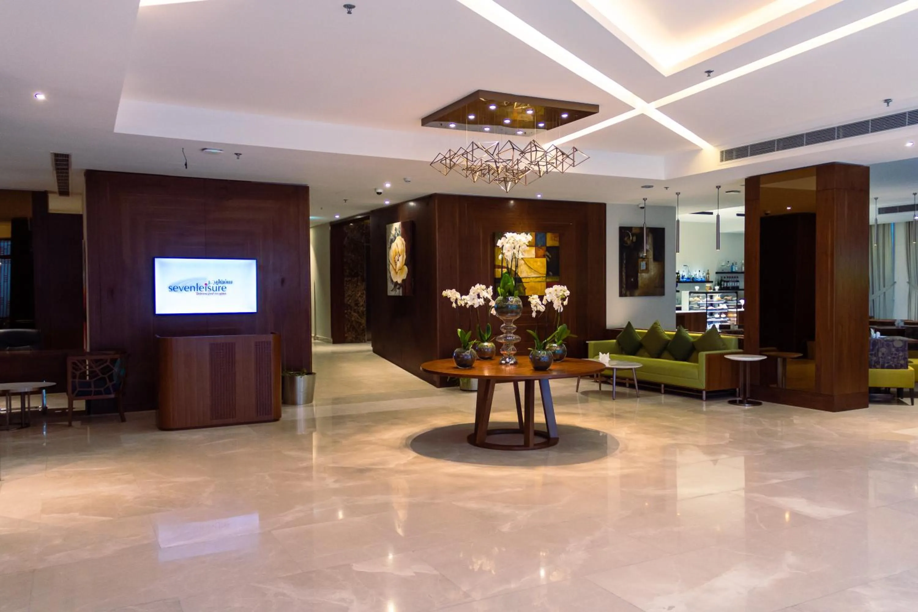 Lobby or reception in The Seven Hotel