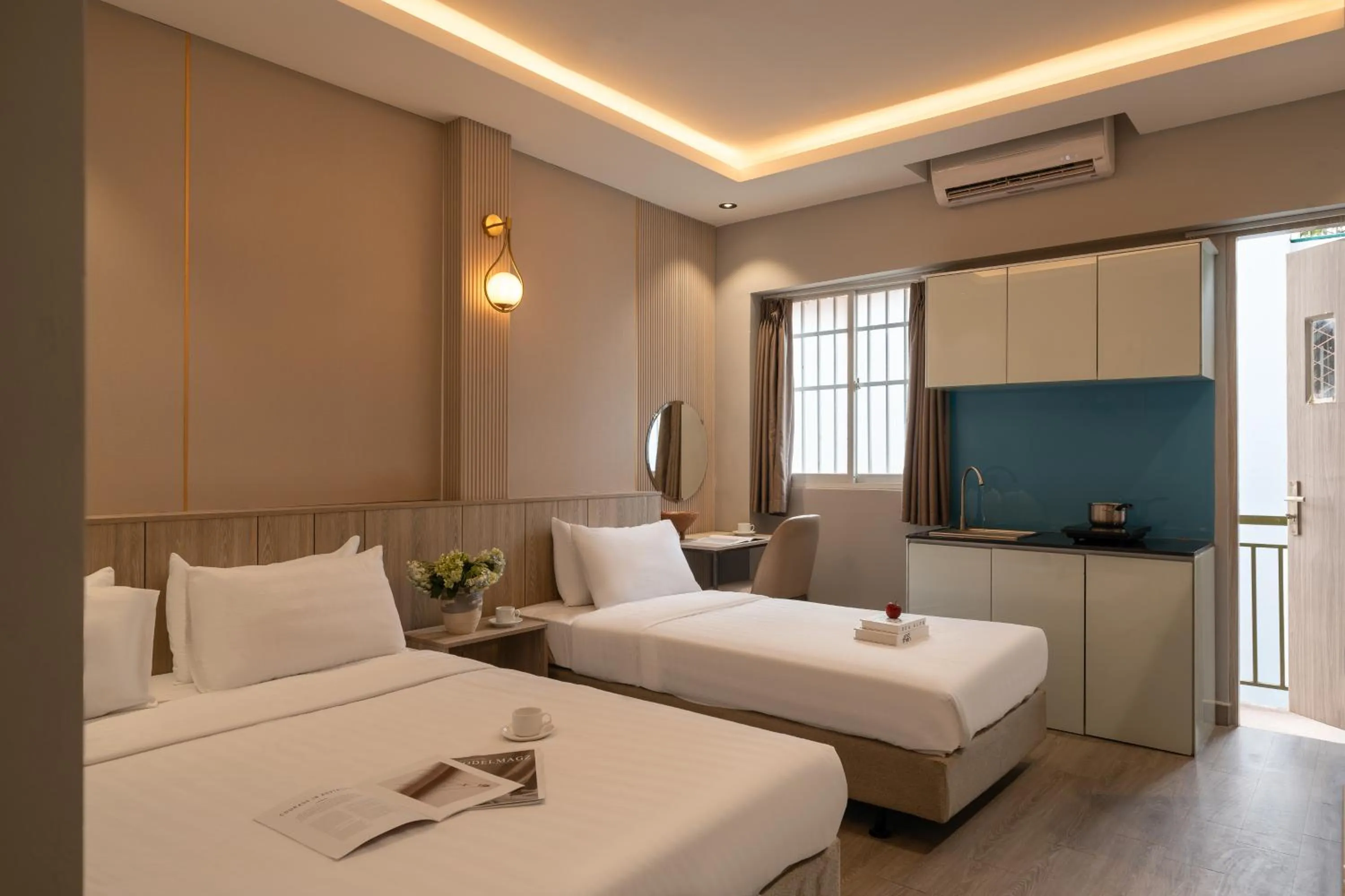 Bed in The Cozy Inn Hotel Ho Chi Minh