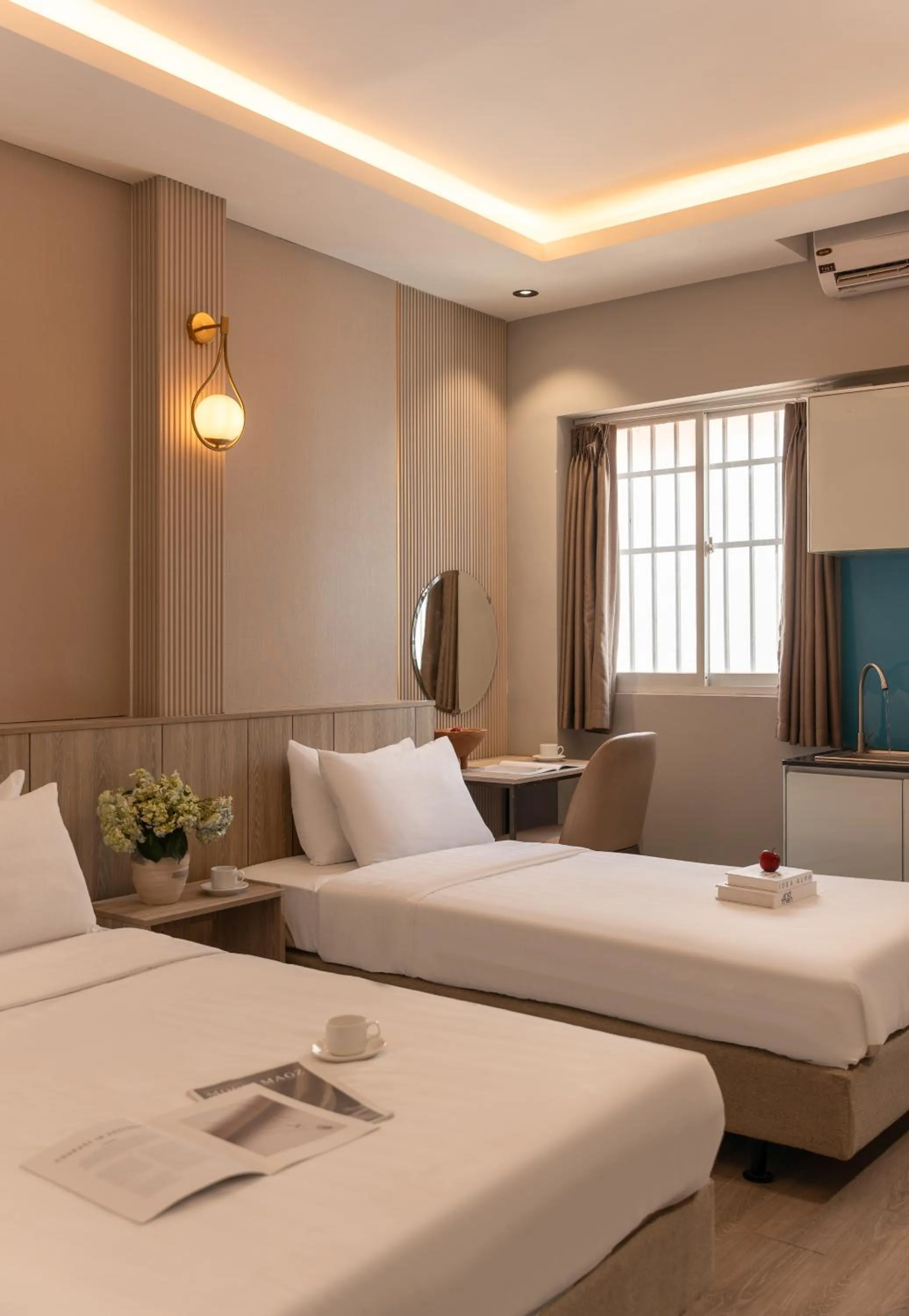 Bed in The Cozy Inn Hotel Ho Chi Minh