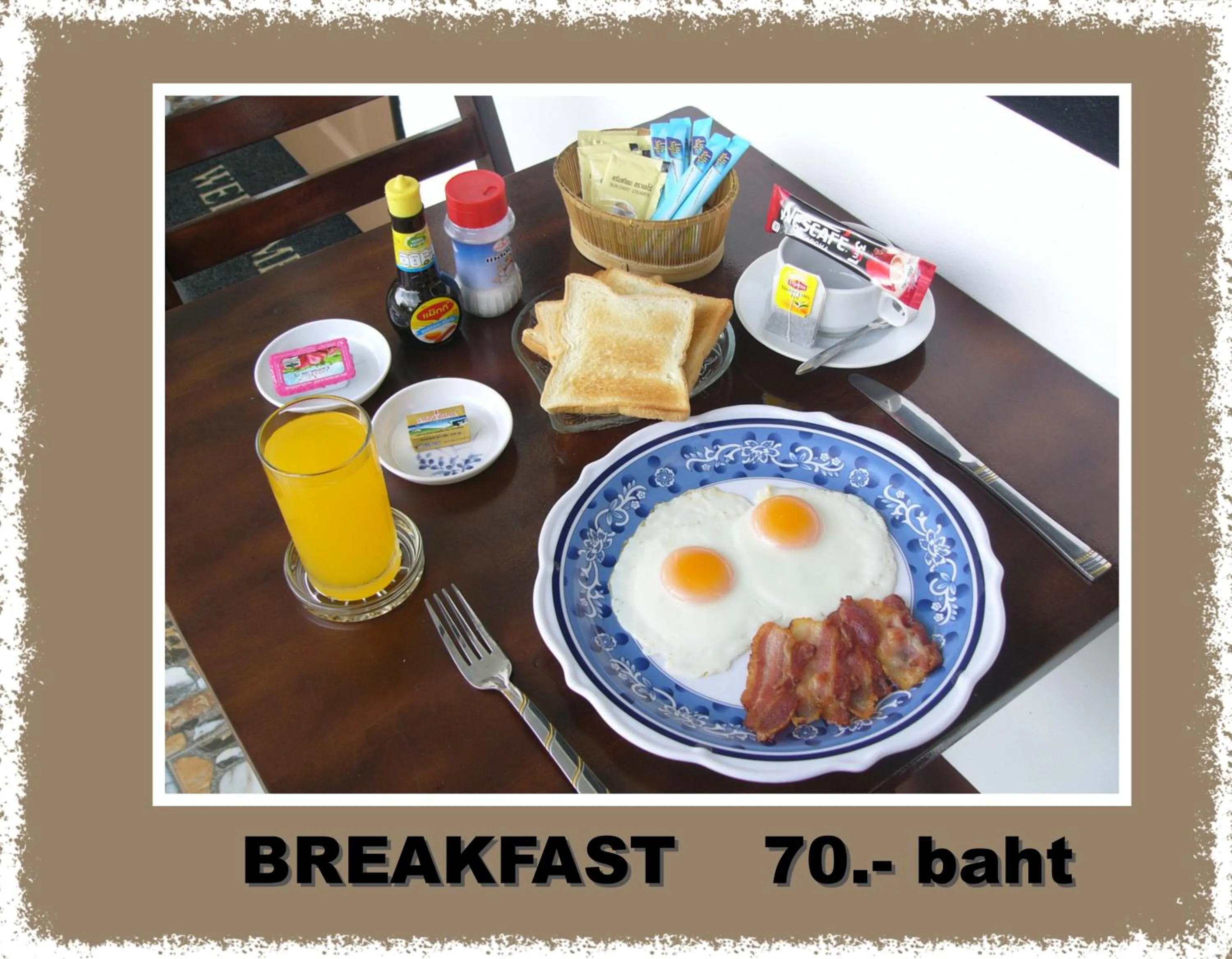 American breakfast in Kevin Resort