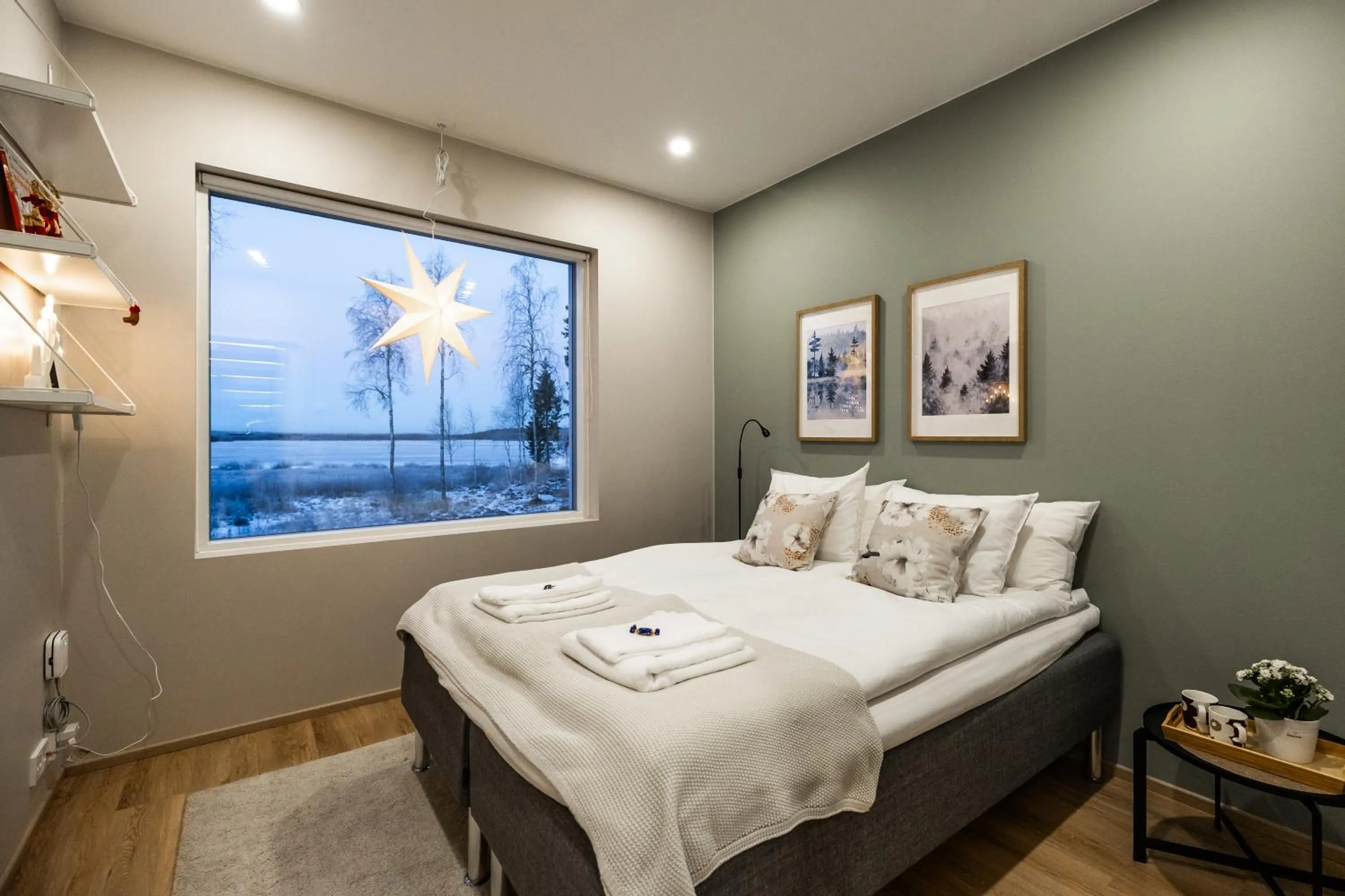 Bed in Villa Forest -private location, sauna and jacuzzi