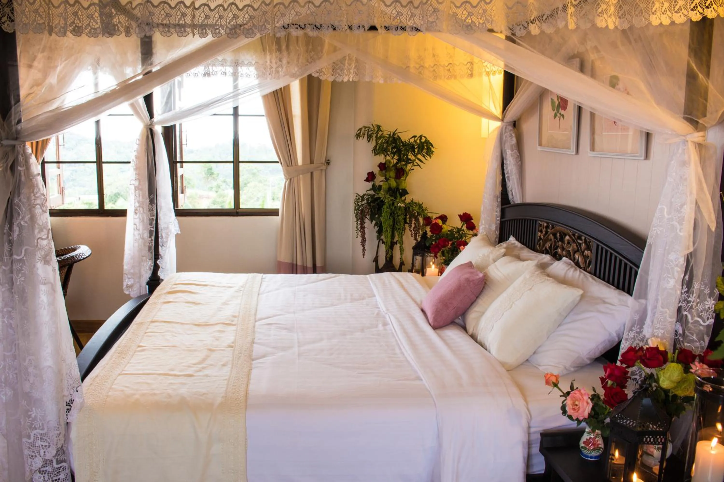 Bed in Phumorkdao Resort