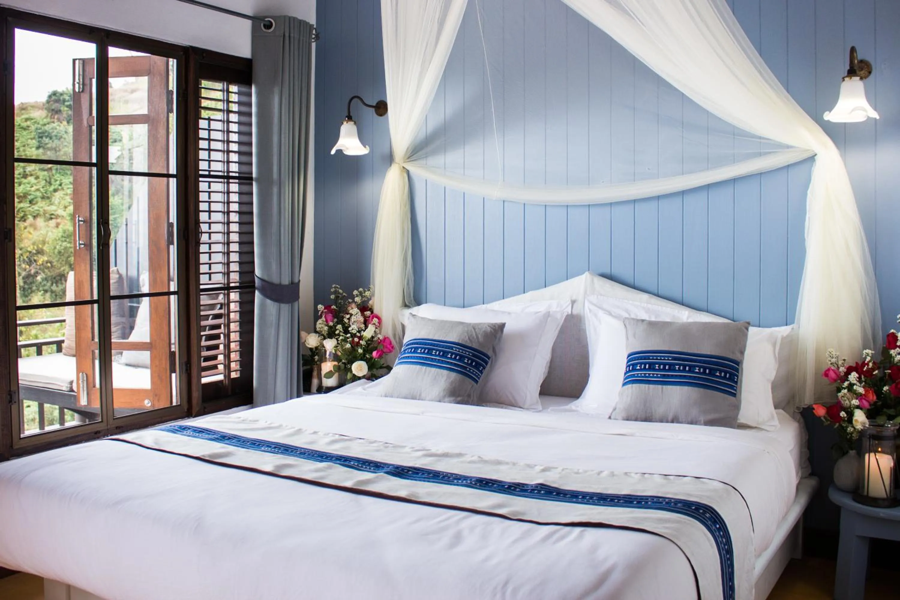 Bed in Phumorkdao Resort