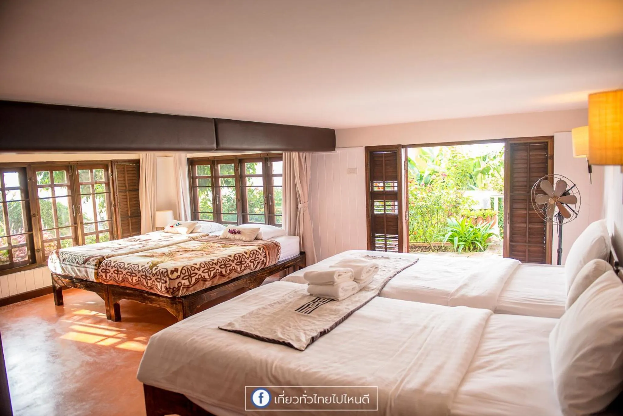 Bed in Phumorkdao Resort