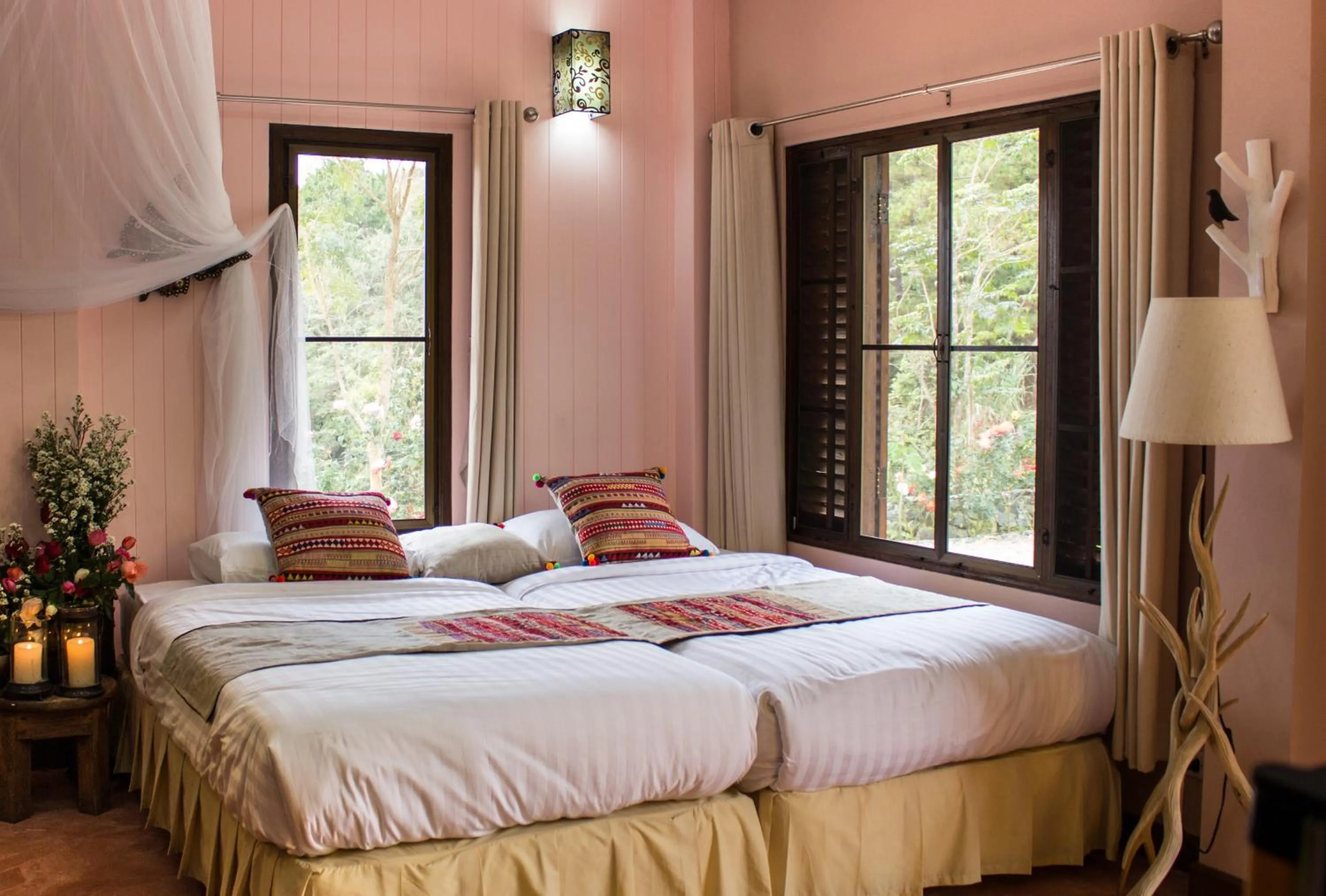 Bed in Phumorkdao Resort