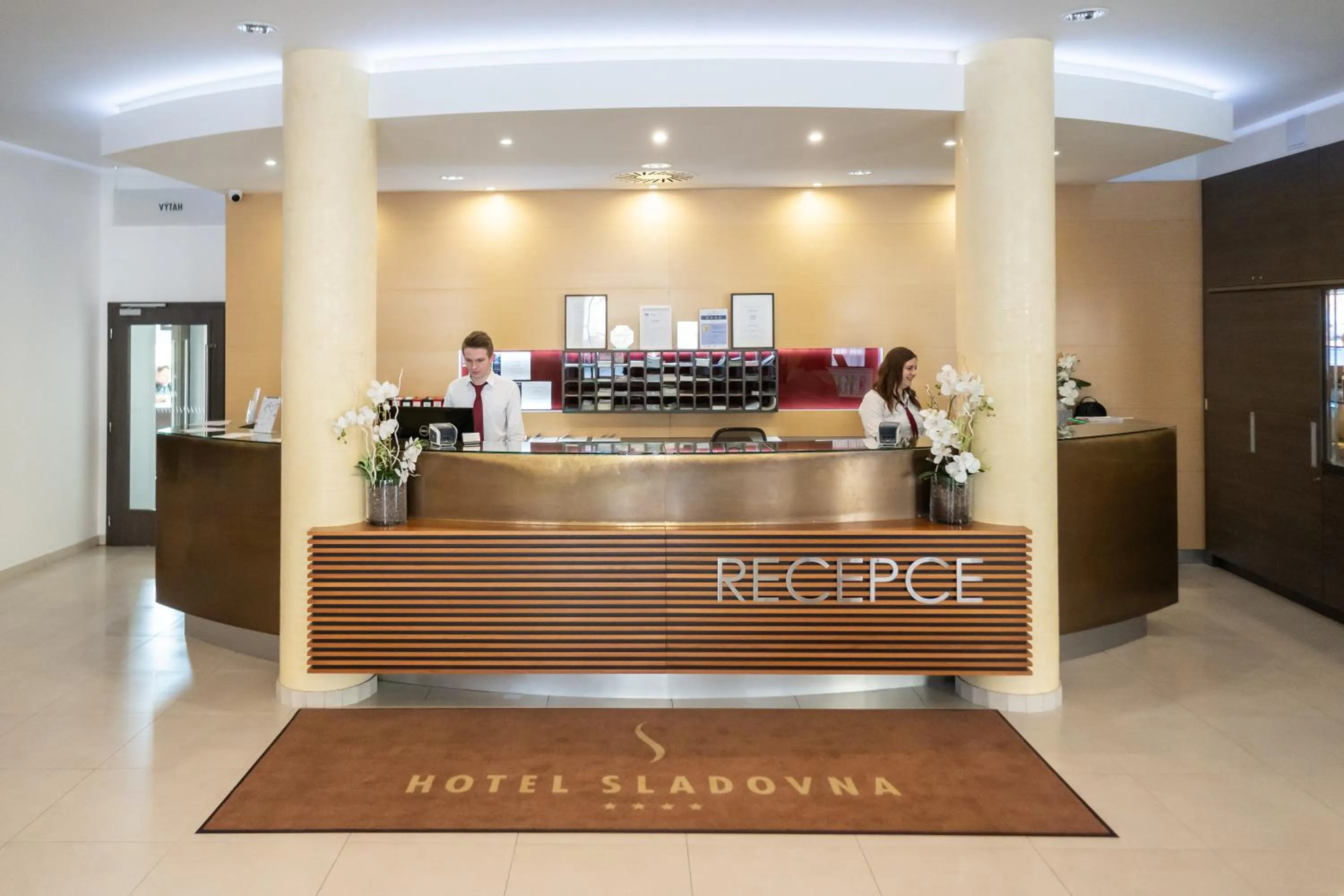Lobby or reception in Hotel Sladovna
