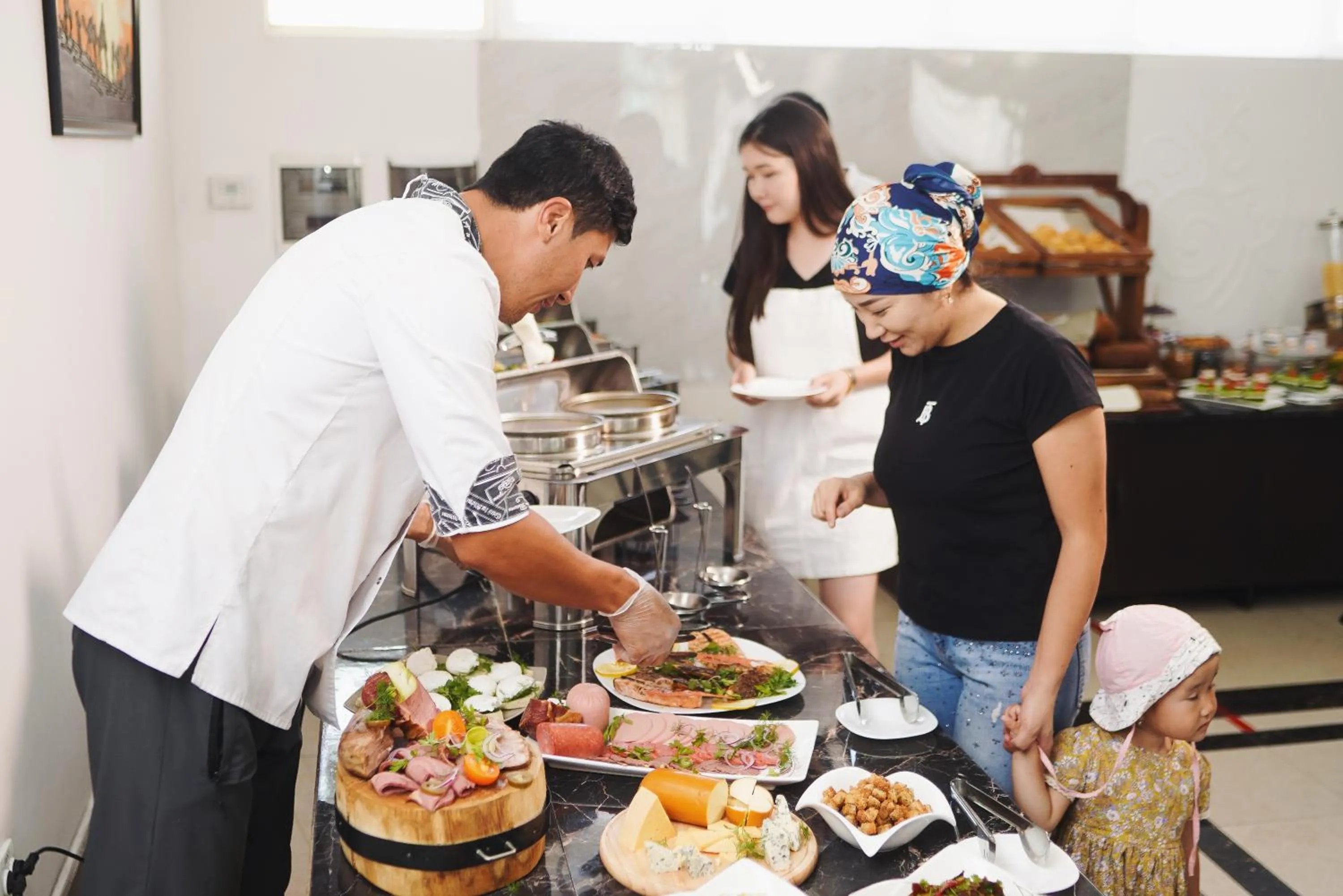 Buffet breakfast in Sunrise Osh