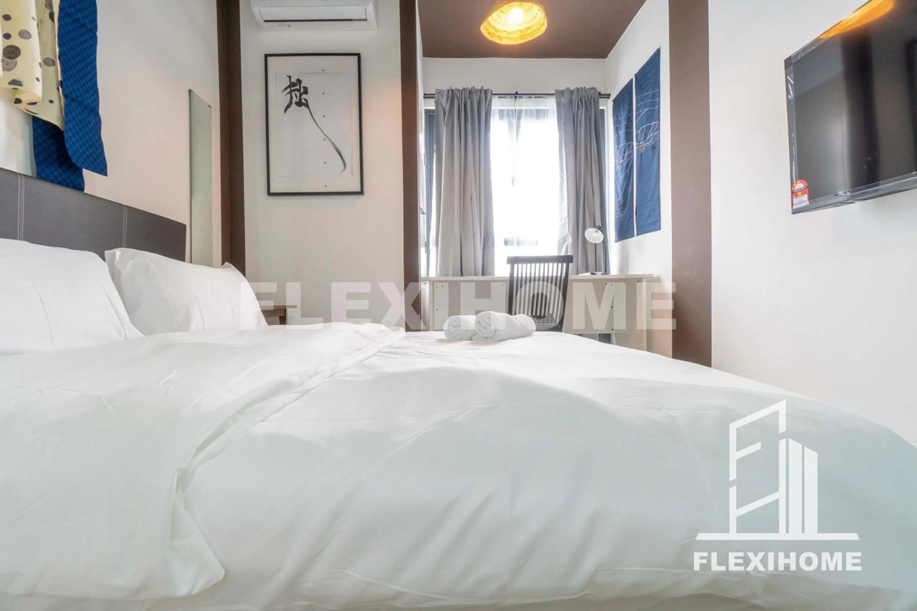 Bed in KLIA-KLIA 2, Comfy Studio, Horizon Suites Sepang-Dengkil by Flexihome-MY