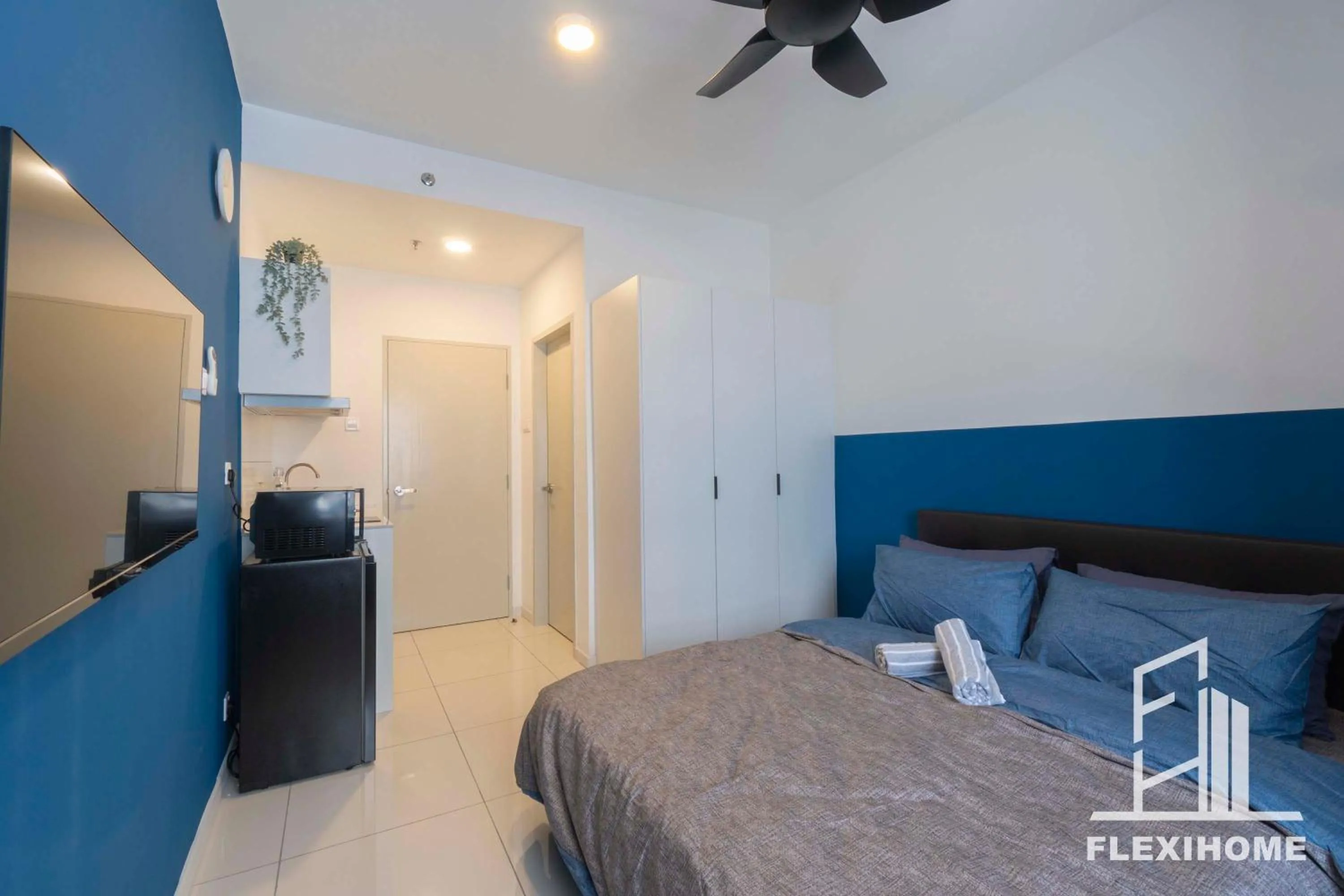 Bed in KLIA-KLIA 2, Comfy Studio, Horizon Suites Sepang-Dengkil by Flexihome-MY