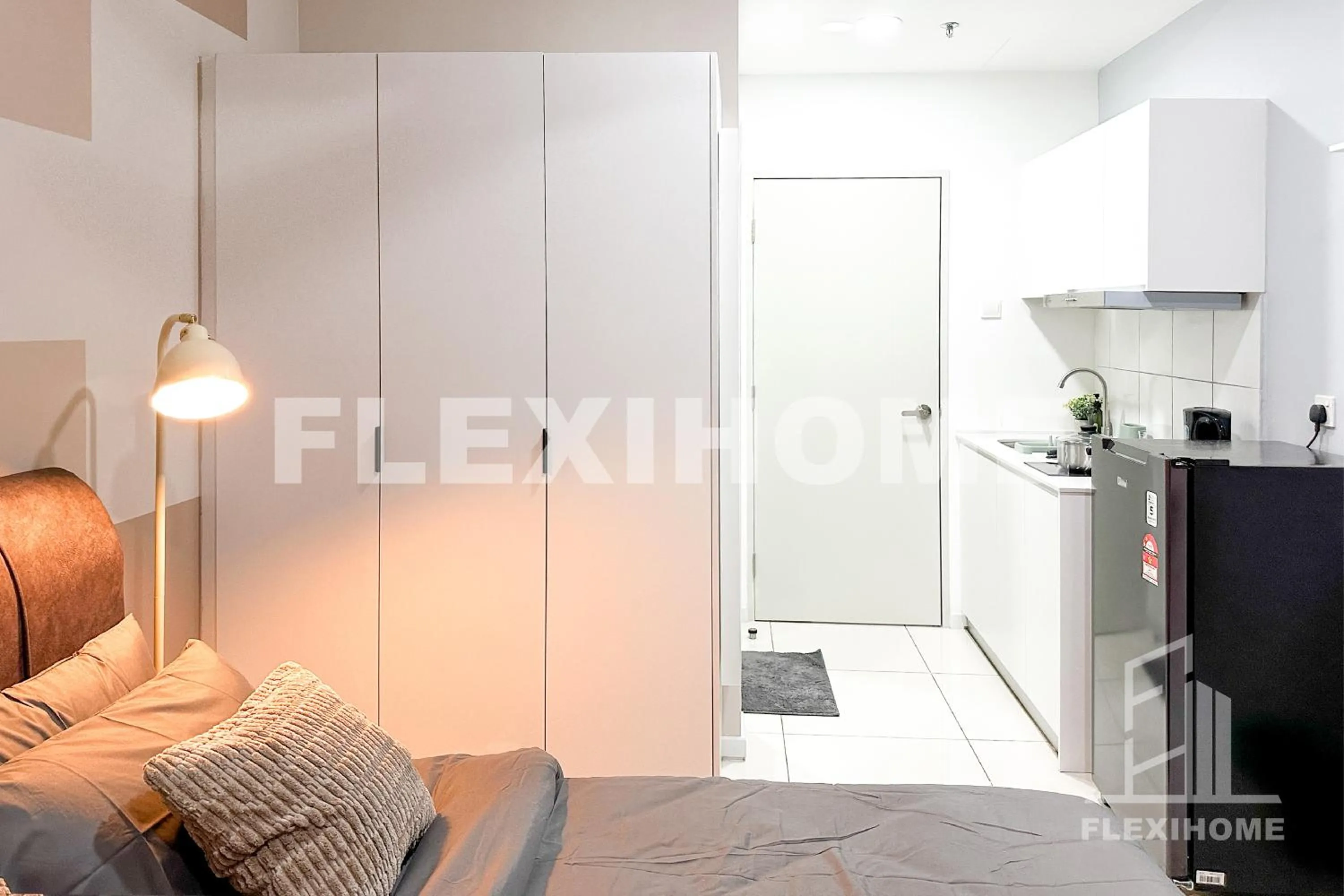 Bed in KLIA-KLIA 2, Comfy Studio, Horizon Suites Sepang-Dengkil by Flexihome-MY