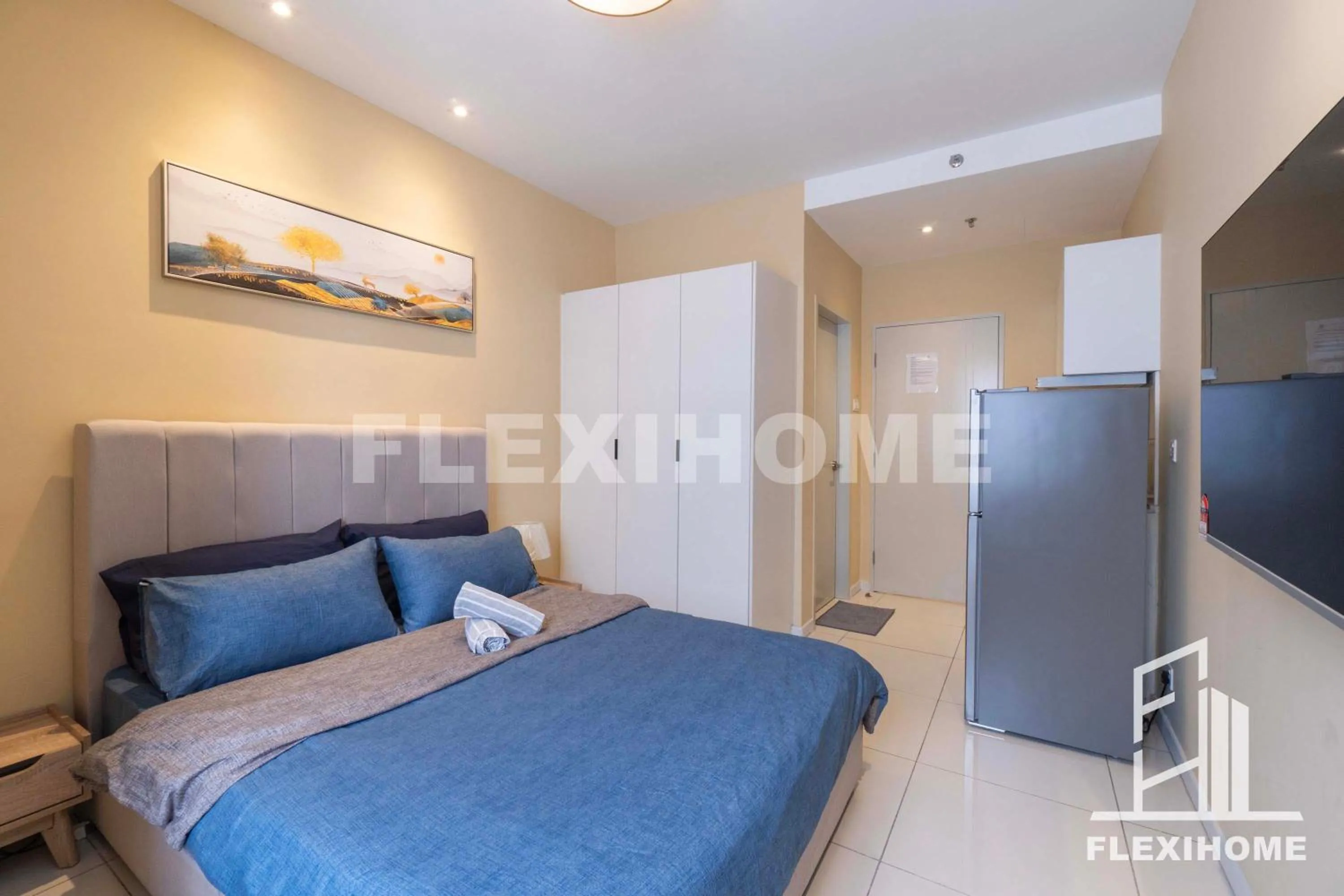 Bed in KLIA-KLIA 2, Comfy Studio, Horizon Suites Sepang-Dengkil by Flexihome-MY