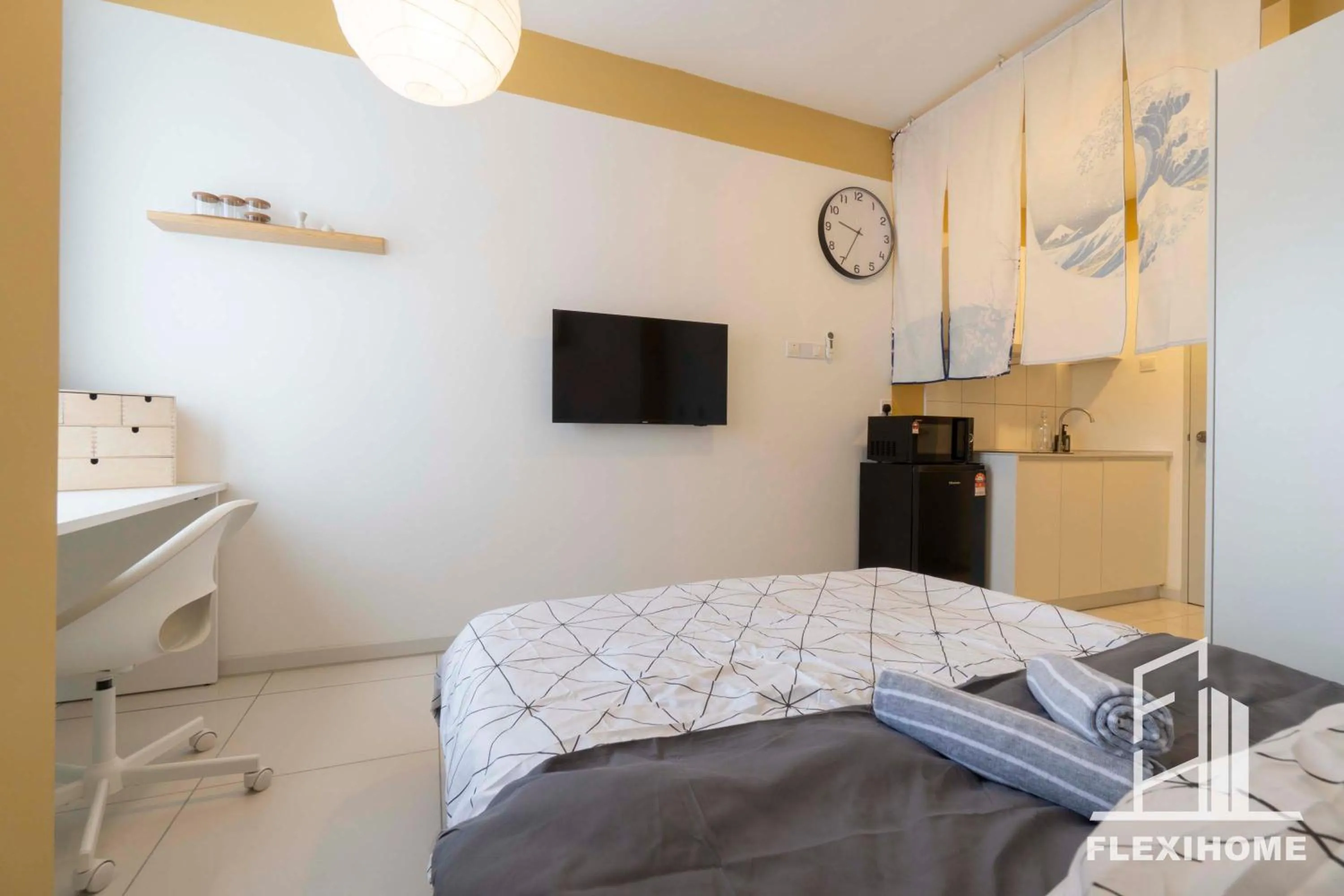 Bed in KLIA-KLIA 2, Comfy Studio, Horizon Suites Sepang-Dengkil by Flexihome-MY