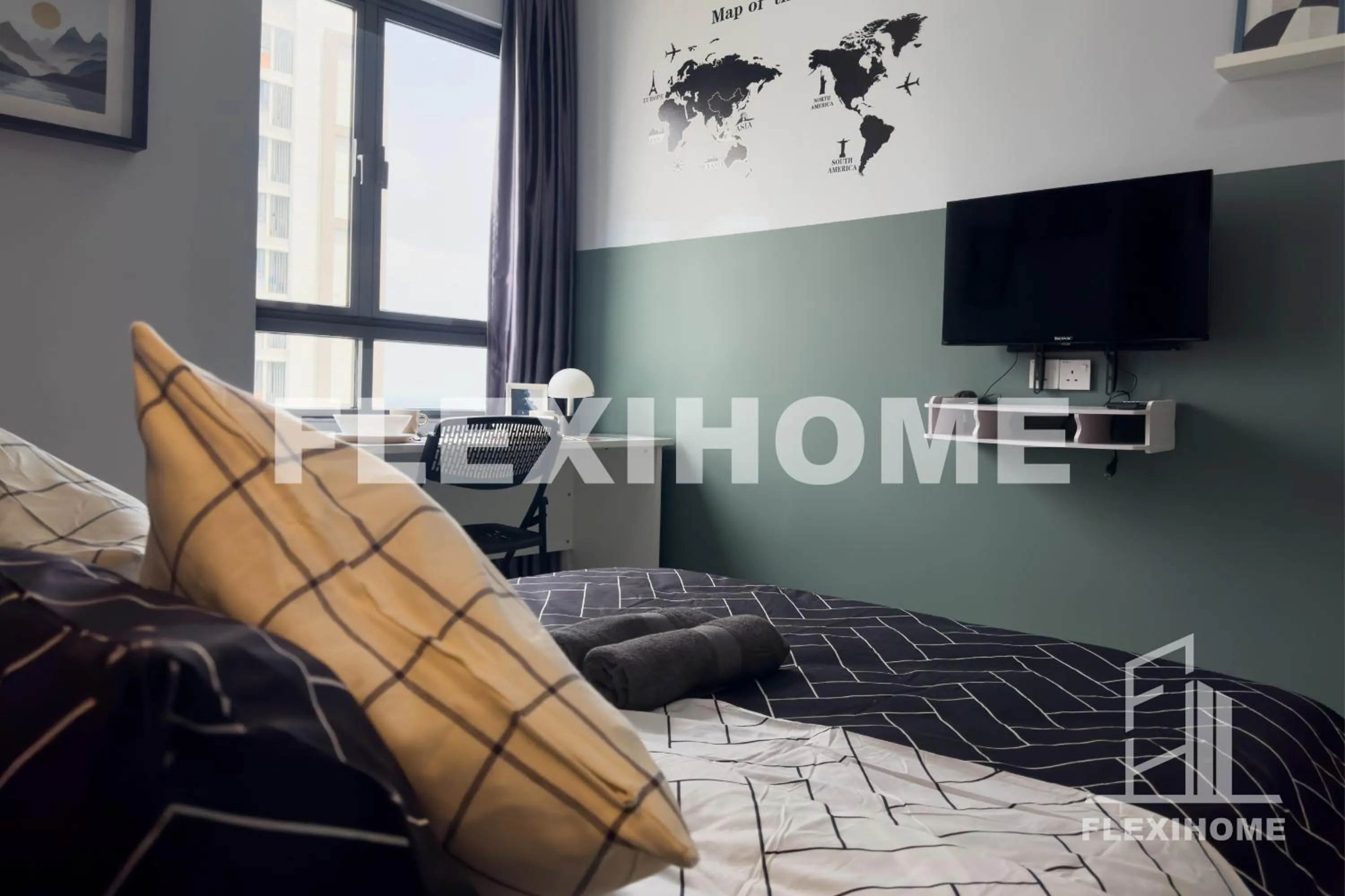 Bed in KLIA-KLIA 2, Comfy Studio, Horizon Suites Sepang-Dengkil by Flexihome-MY