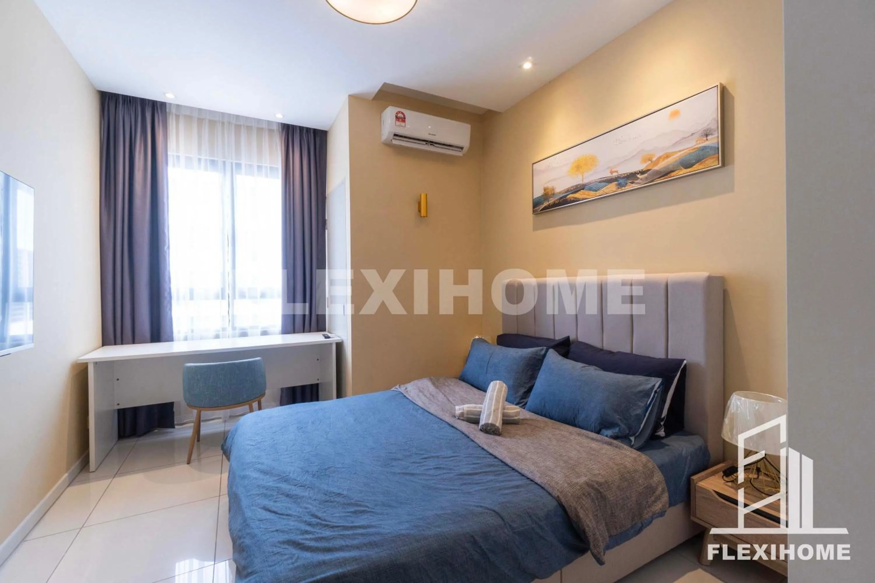 Bed in KLIA-KLIA 2, Comfy Studio, Horizon Suites Sepang-Dengkil by Flexihome-MY