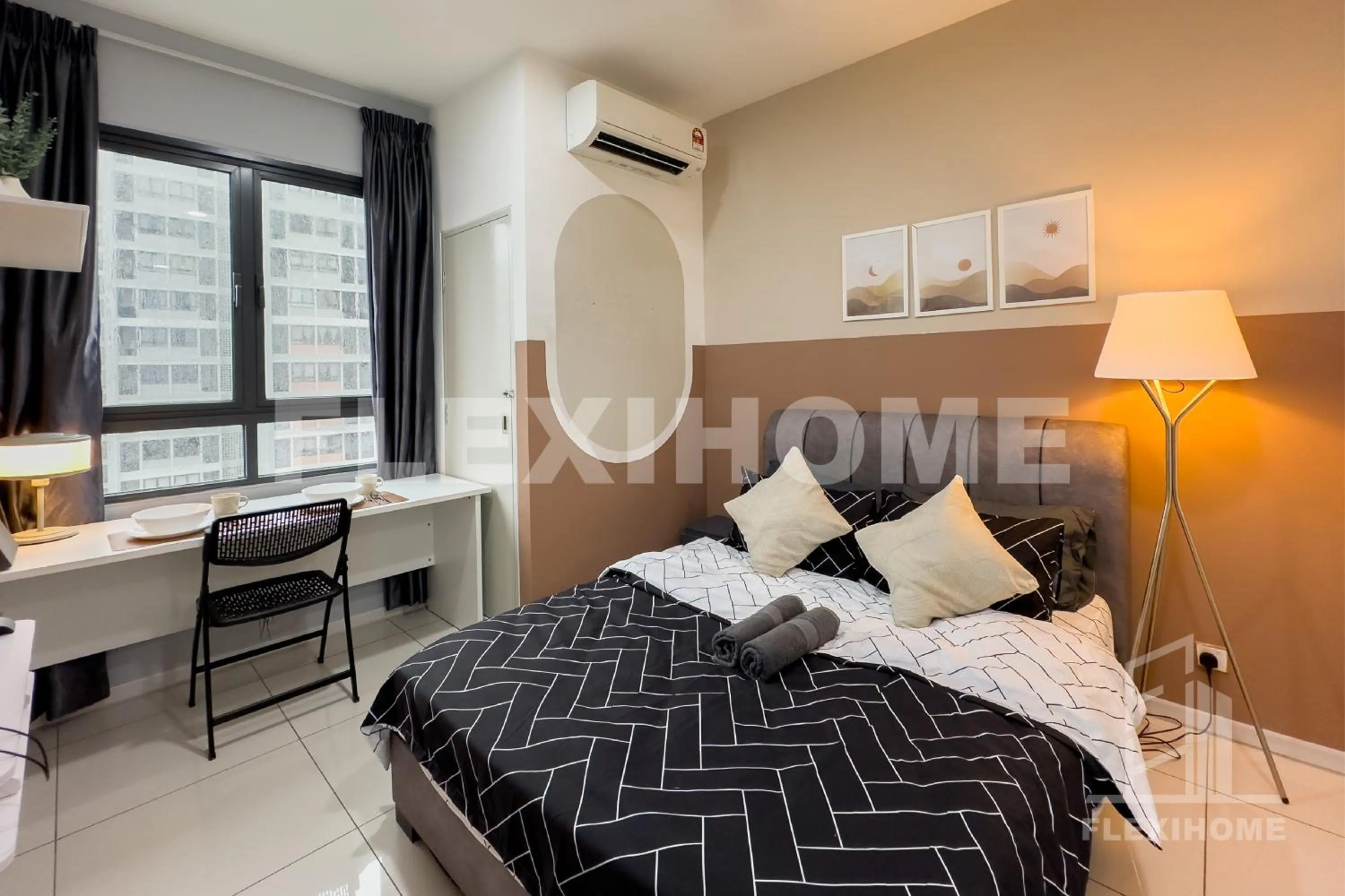 Bed in KLIA-KLIA 2, Comfy Studio, Horizon Suites Sepang-Dengkil by Flexihome-MY