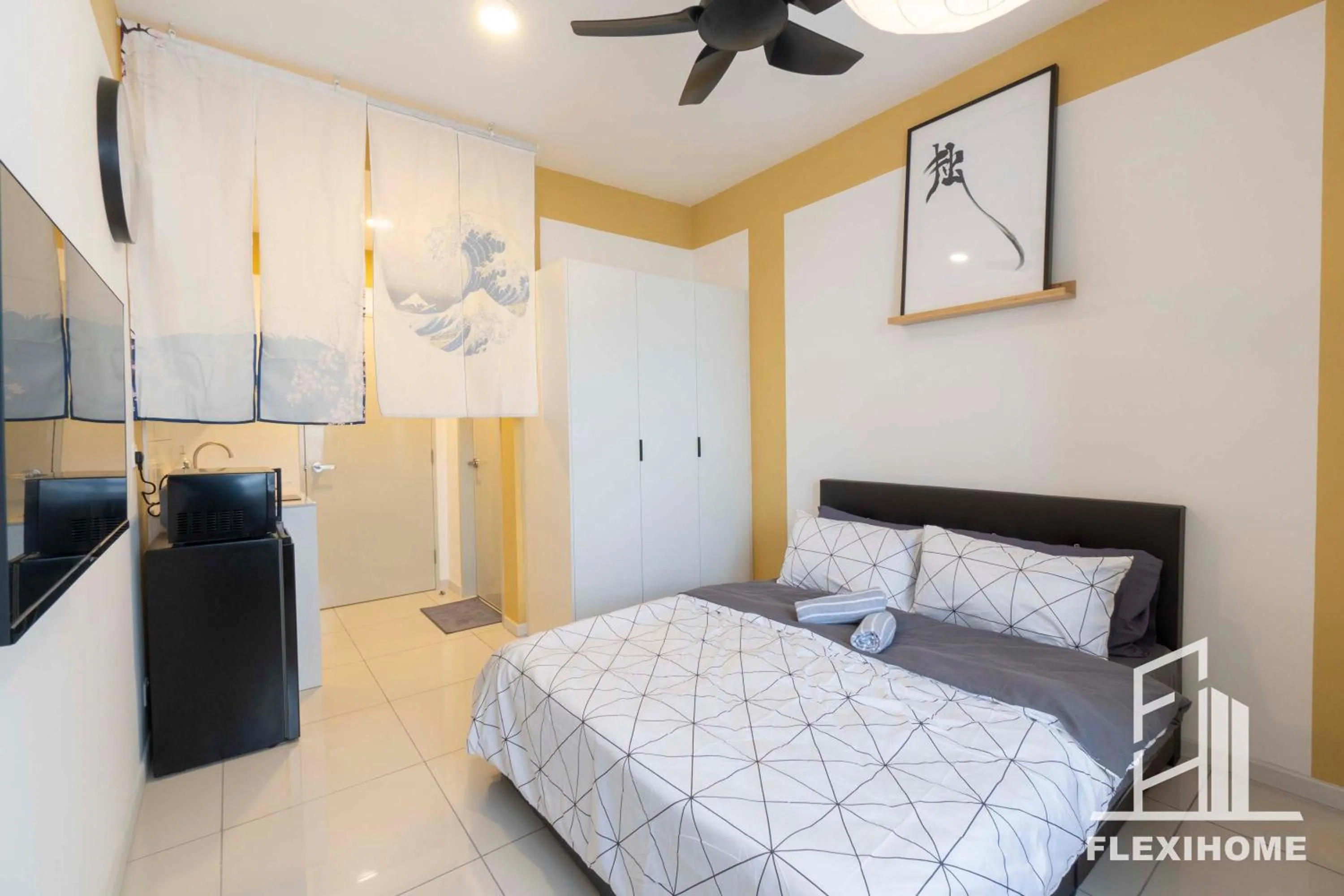 Bed in KLIA-KLIA 2, Comfy Studio, Horizon Suites Sepang-Dengkil by Flexihome-MY