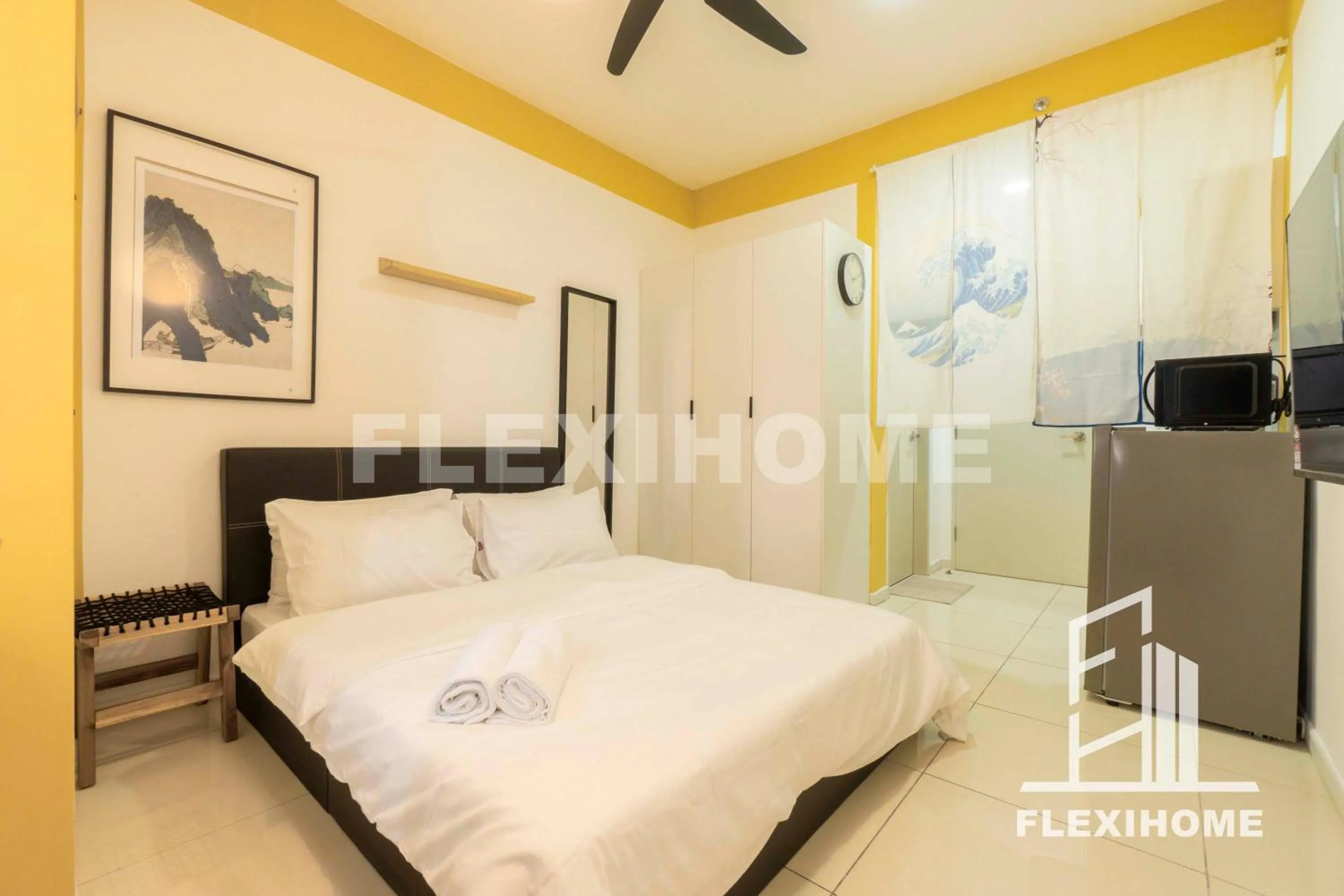 Bed in KLIA-KLIA 2, Comfy Studio, Horizon Suites Sepang-Dengkil by Flexihome-MY