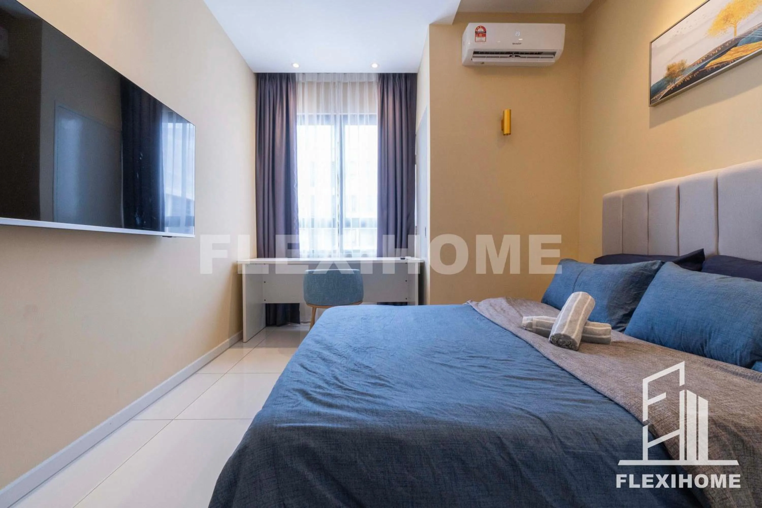 Bed in KLIA-KLIA 2, Comfy Studio, Horizon Suites Sepang-Dengkil by Flexihome-MY
